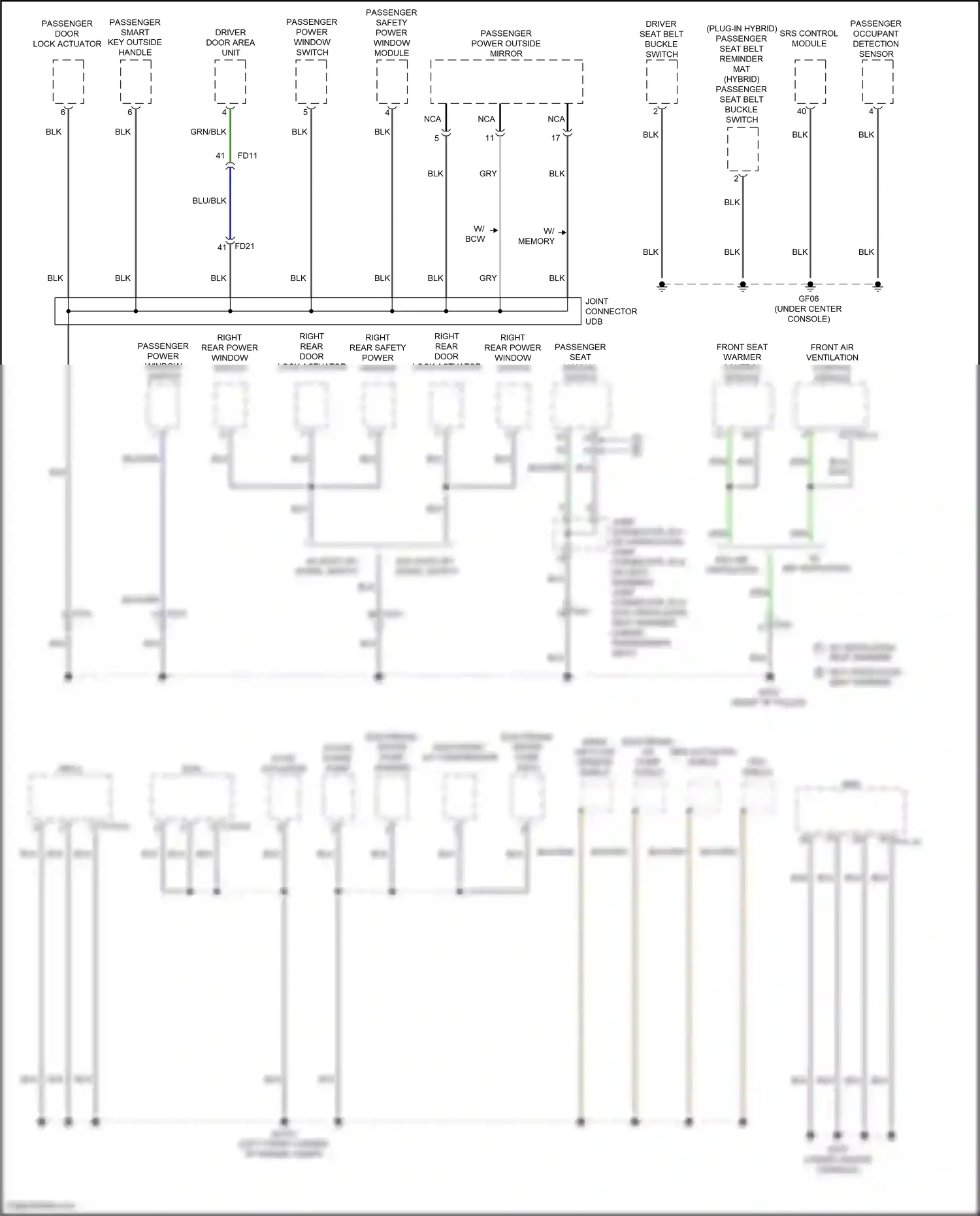 Wiring diagram srs control module for Hyundai Santa Fe IV facelift (2020-2024) (4 of 12)