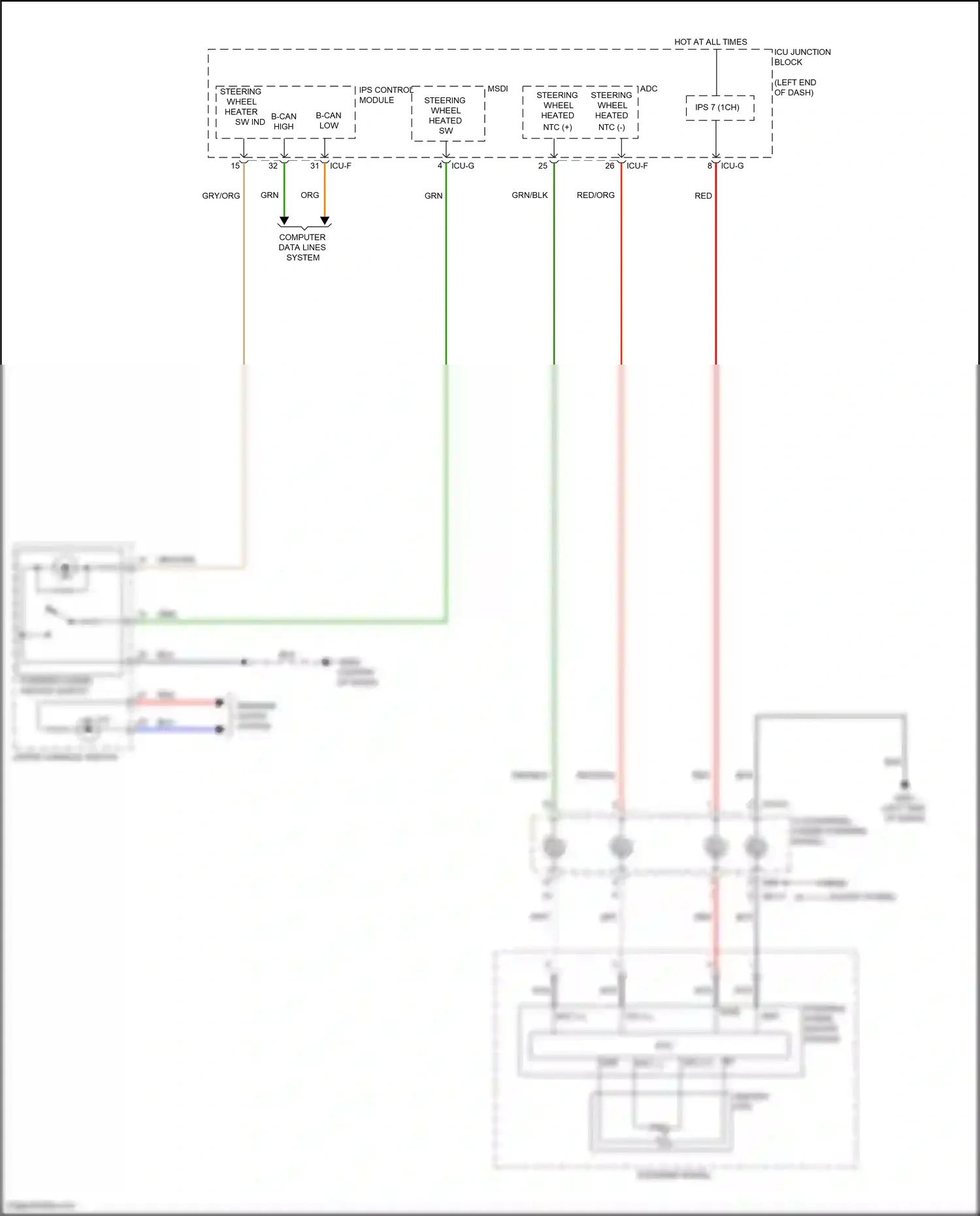 Wiring diagram upper console switch for Hyundai Santa Fe IV facelift (2020-2024) (13 of 30)