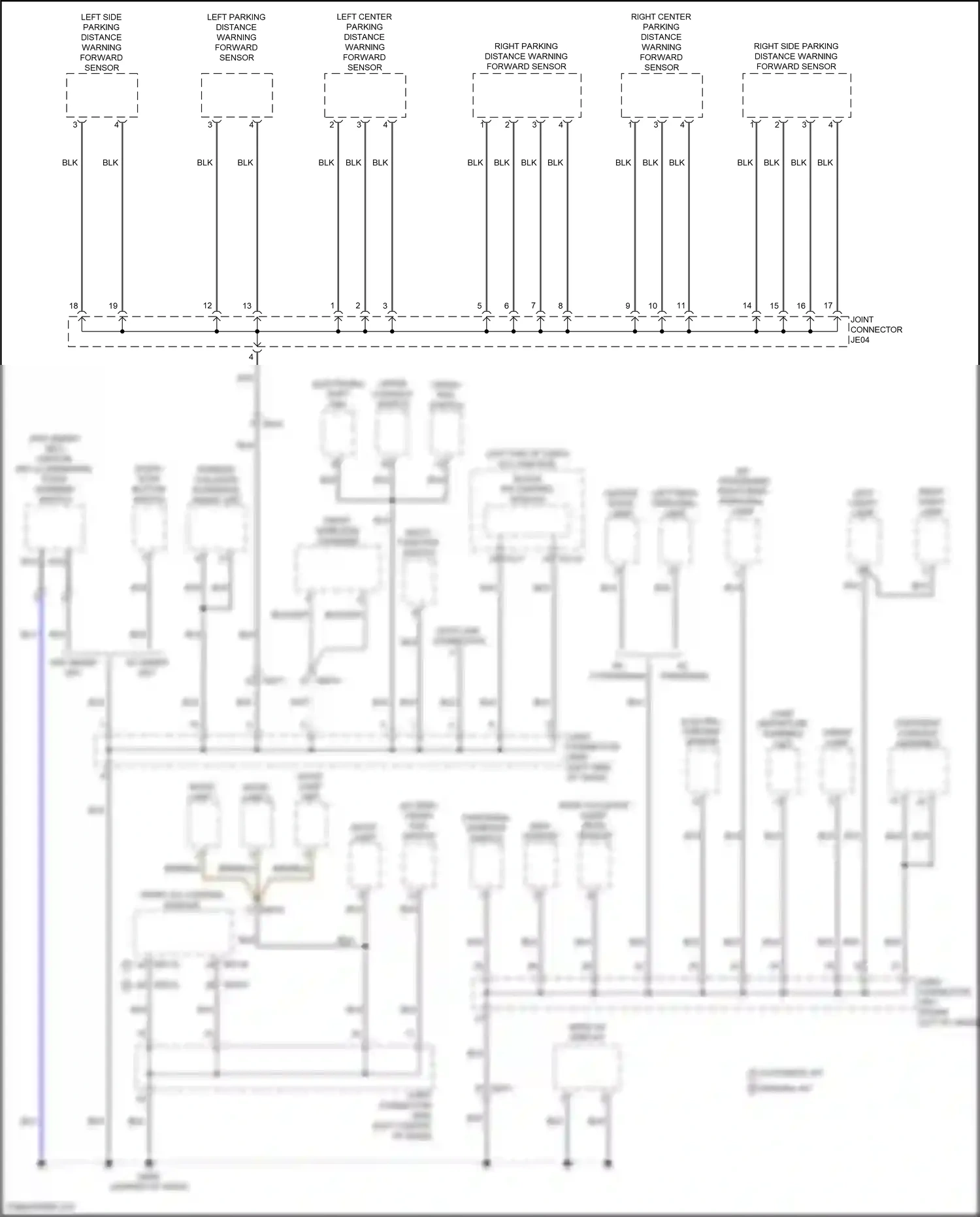 Wiring diagram upper console switch for Hyundai Santa Fe IV facelift (2020-2024) (3 of 30)