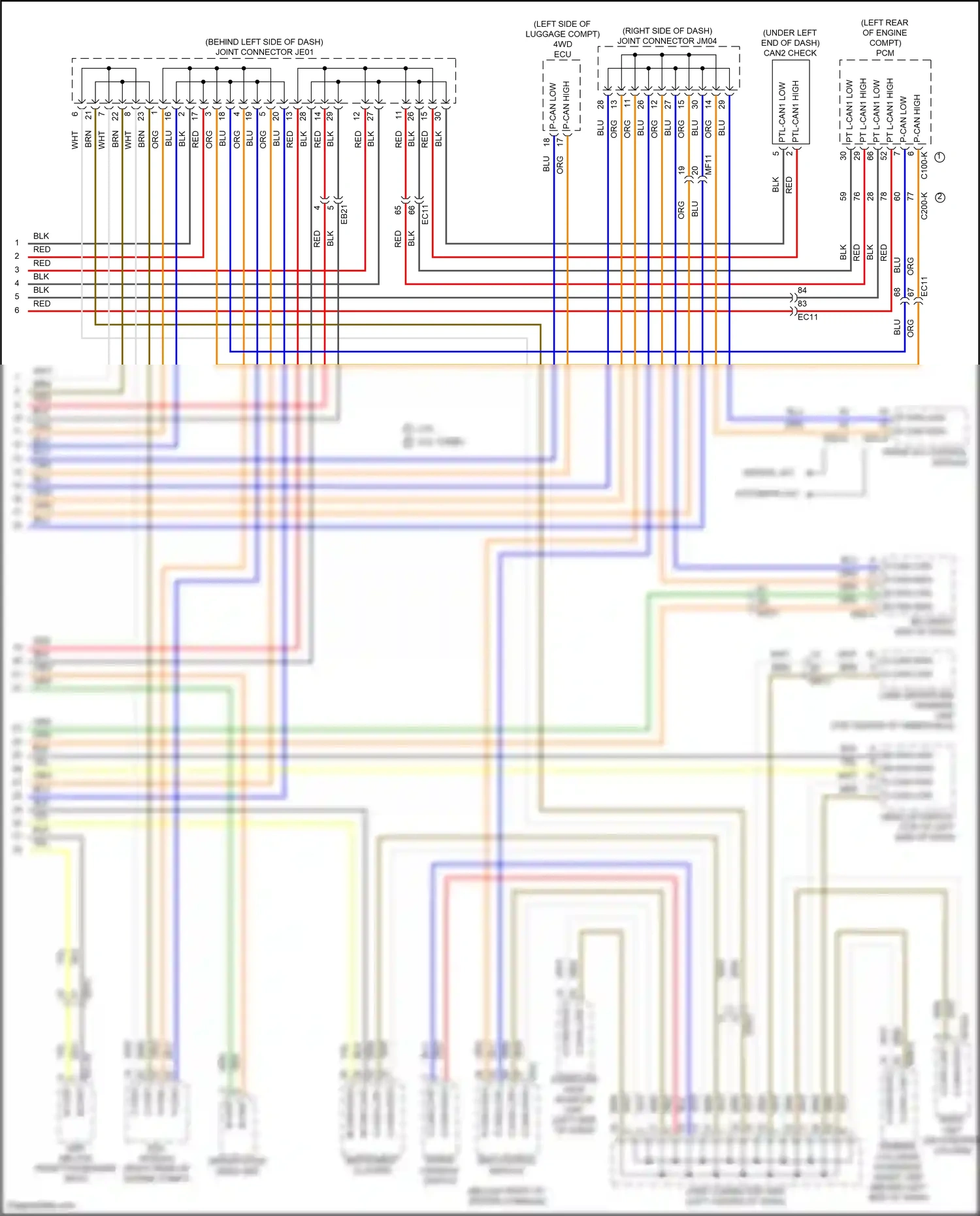 Wiring diagram upper console switch for Hyundai Santa Fe IV facelift (2020-2024) (26 of 30)