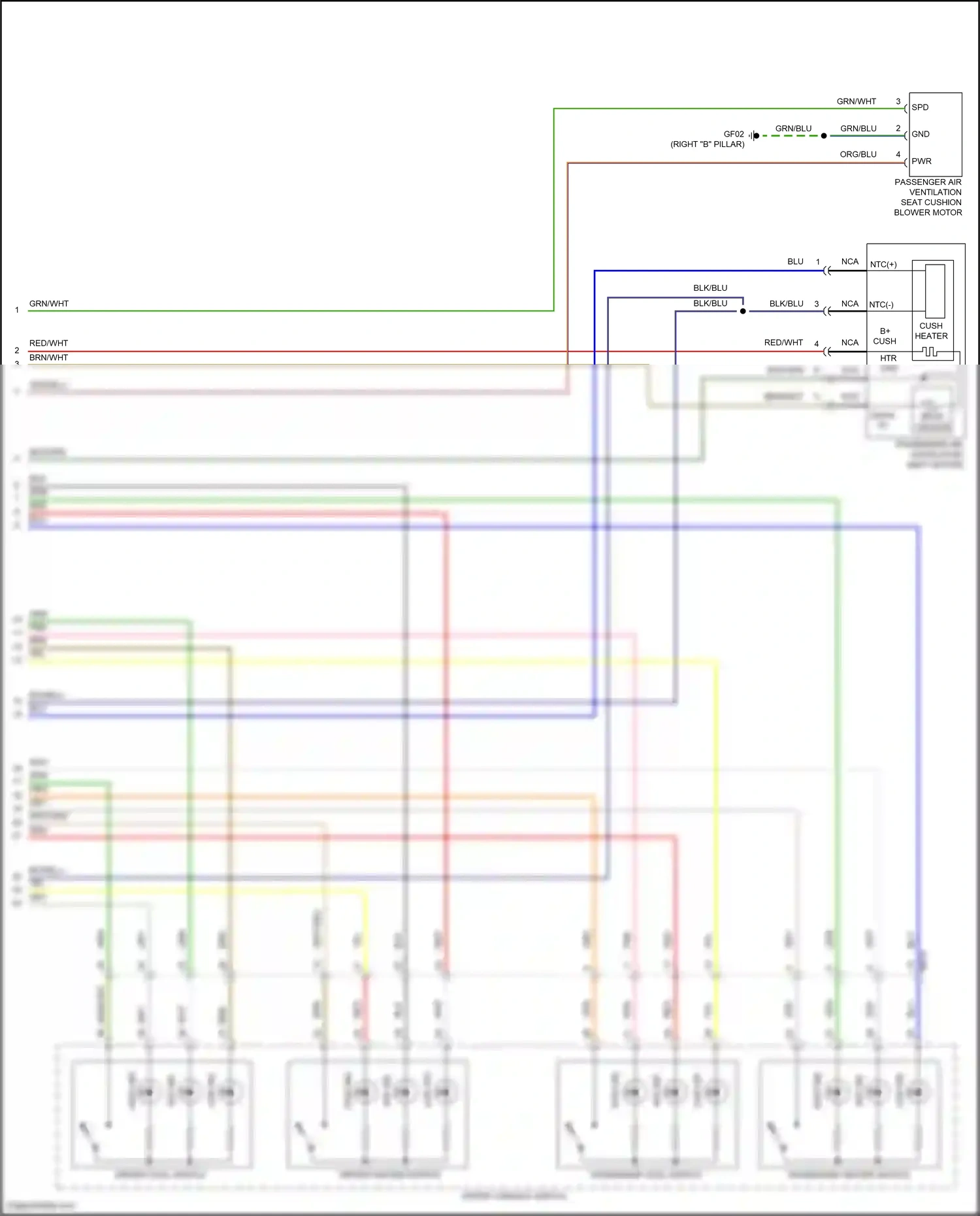 Wiring diagram upper console switch for Hyundai Santa Fe IV facelift (2020-2024) (19 of 30)