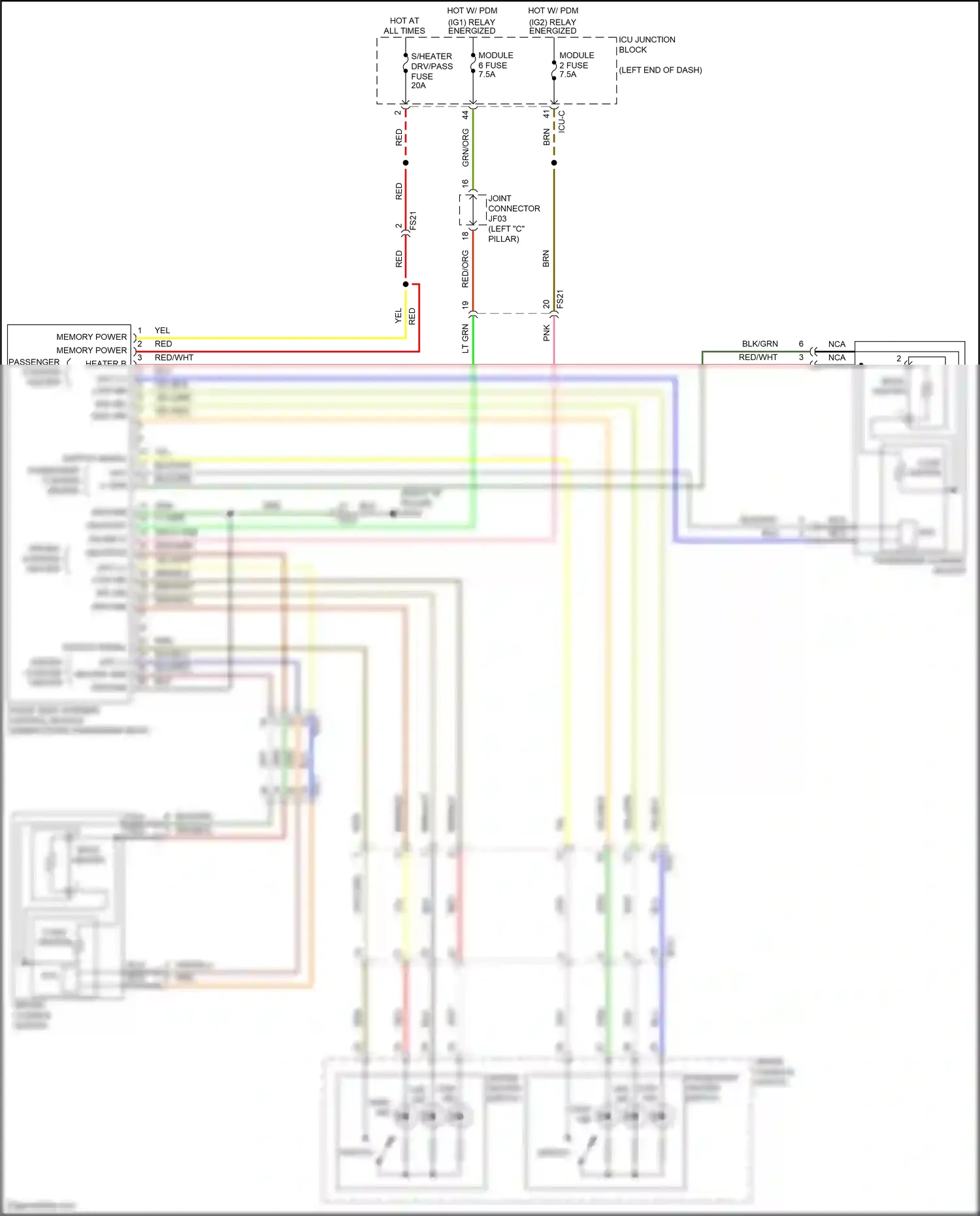 Wiring diagram upper console switch for Hyundai Santa Fe IV facelift (2020-2024) (12 of 30)