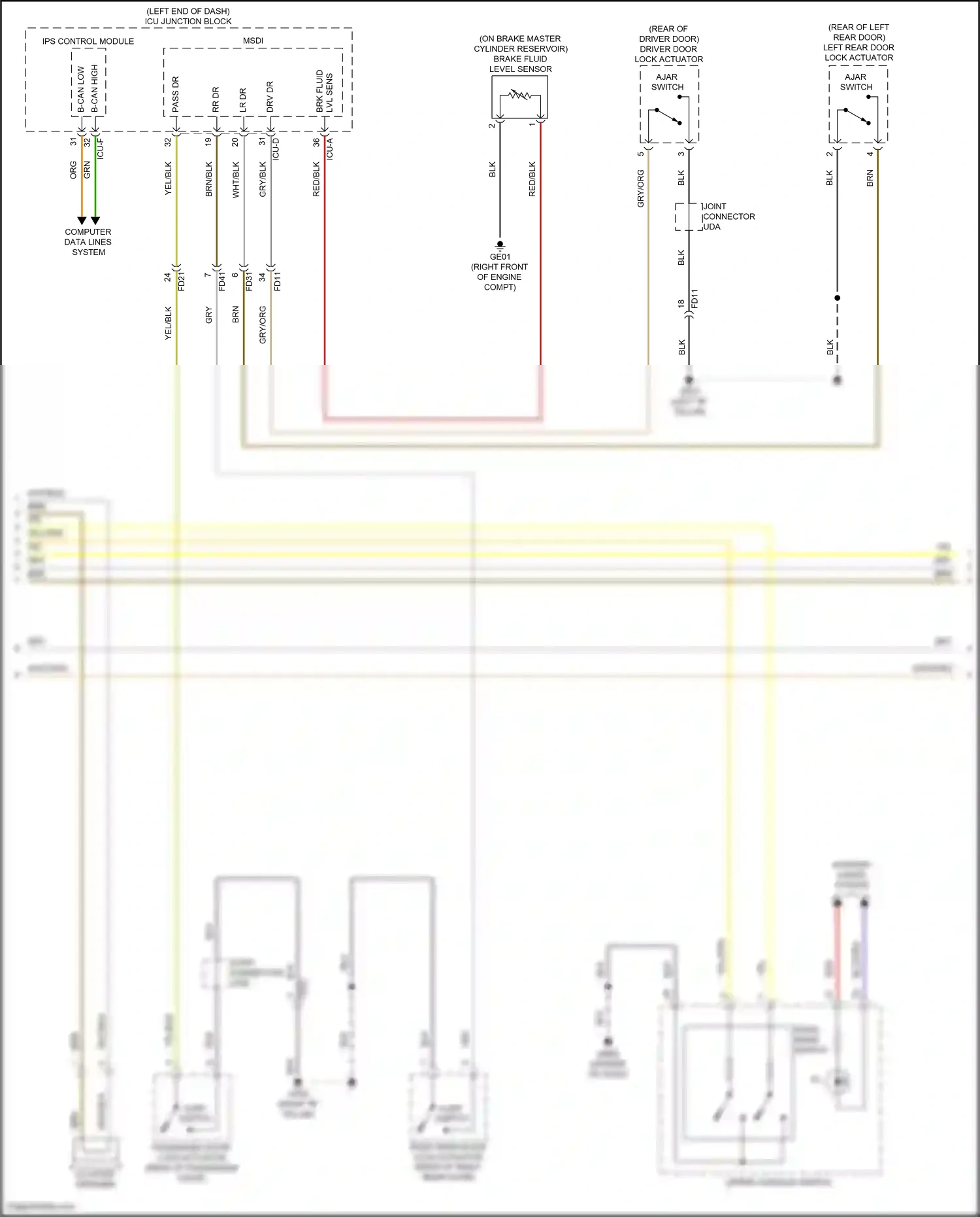 Wiring diagram upper console switch for Hyundai Santa Fe IV facelift (2020-2024) (15 of 30)