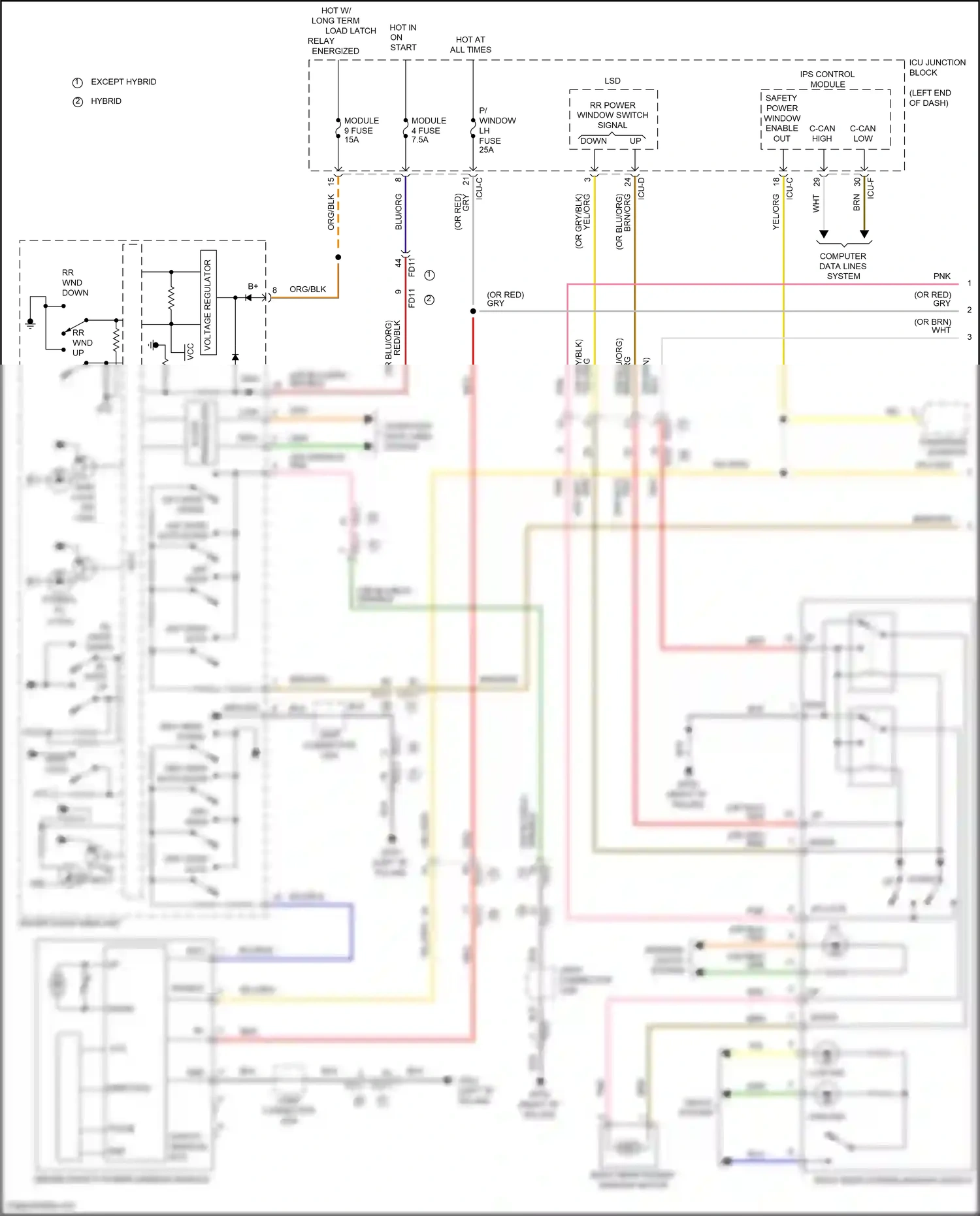 Wiring diagram vb a/d input for Hyundai Santa Fe IV facelift (2020-2024) (2 of 3)
