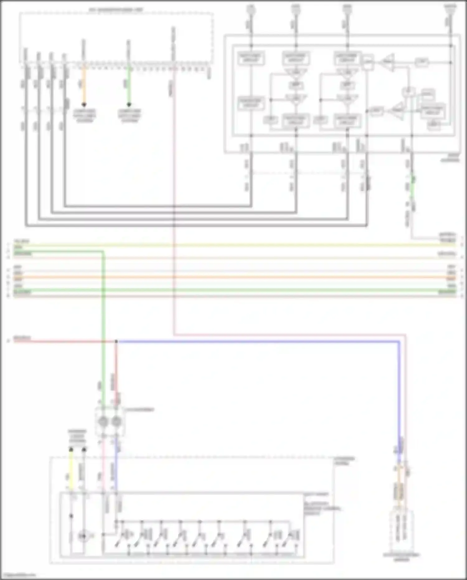 Santa Fe Hyundai IV (2018-2021): Navigation circuit, w/ display & amplifier (2 of 5)