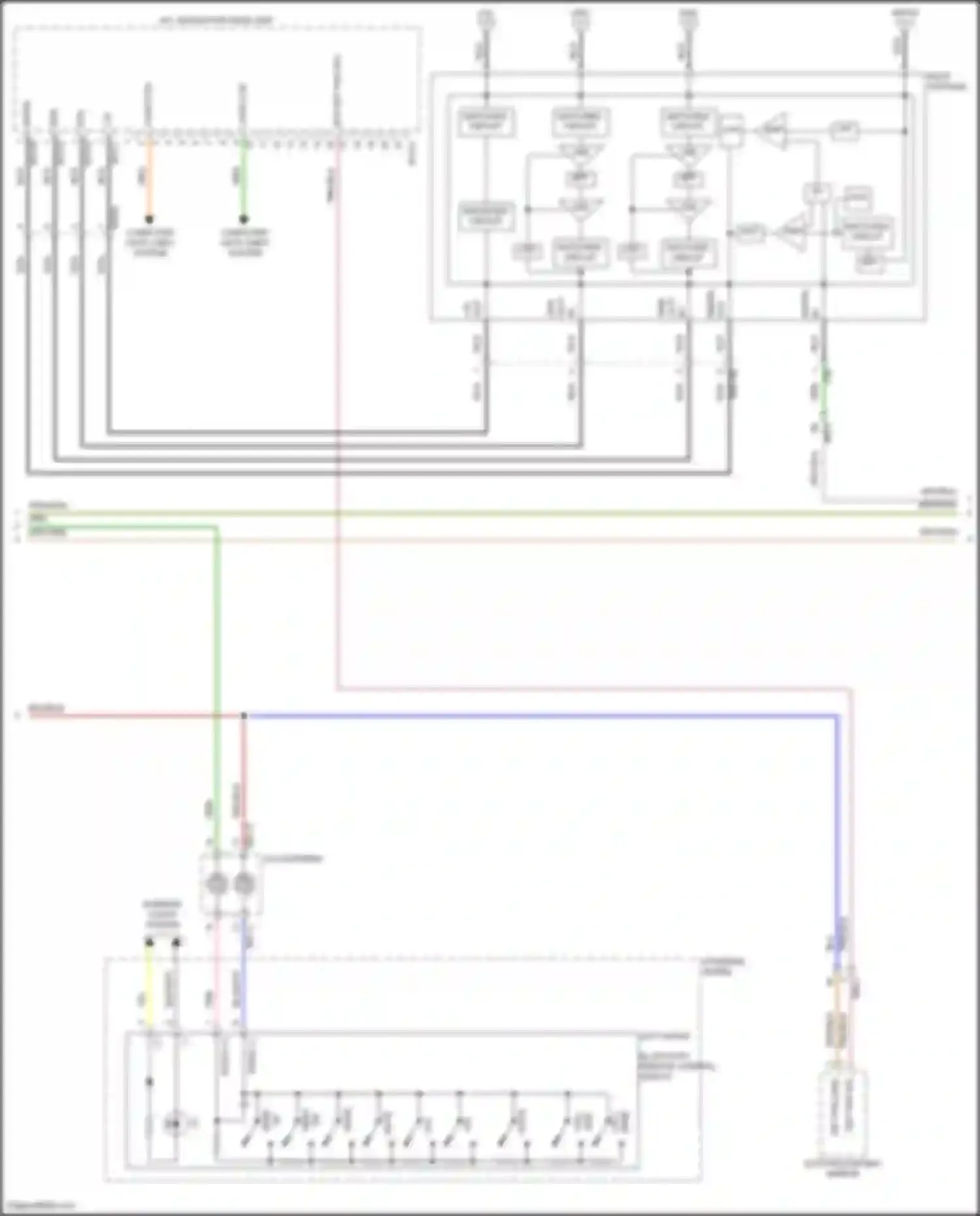 Santa Fe Hyundai IV (2018-2021): Radio circuit, w/ navigation & diaplay w/o amplifier (2 of 3)