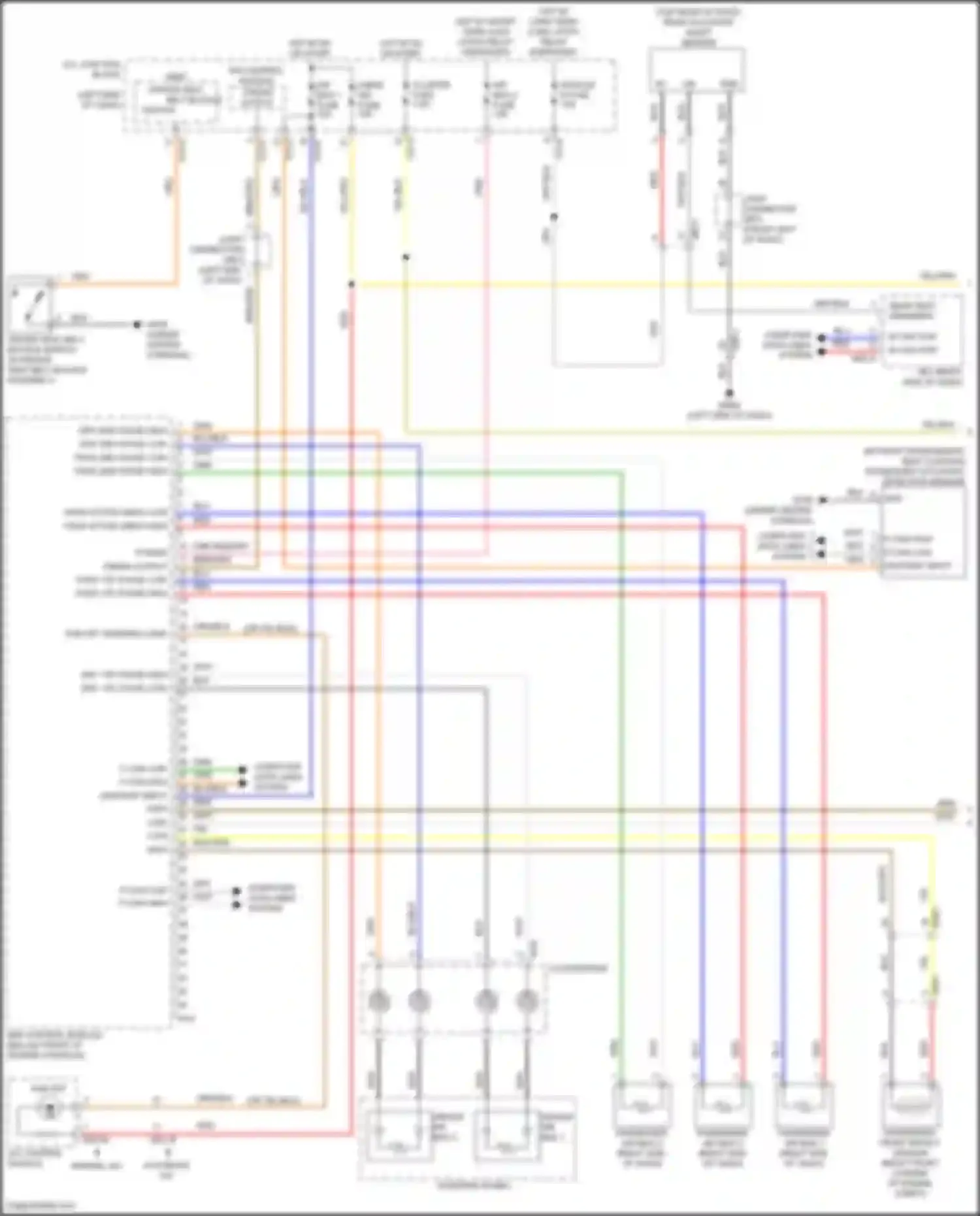 Santa Fe Hyundai IV (2018-2021): Supplemental restraints circuit (1 of 2)