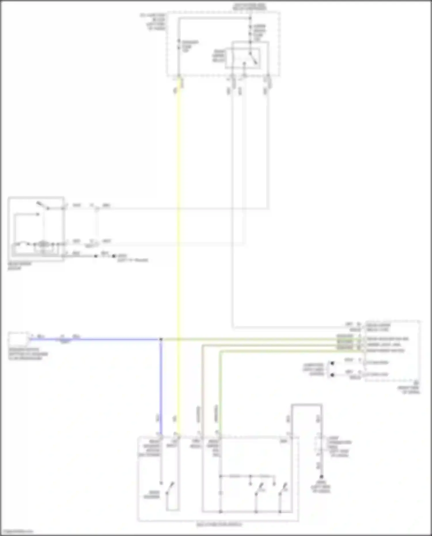 Santa Fe Hyundai IV (2018-2021): Rear wiper/washer circuit