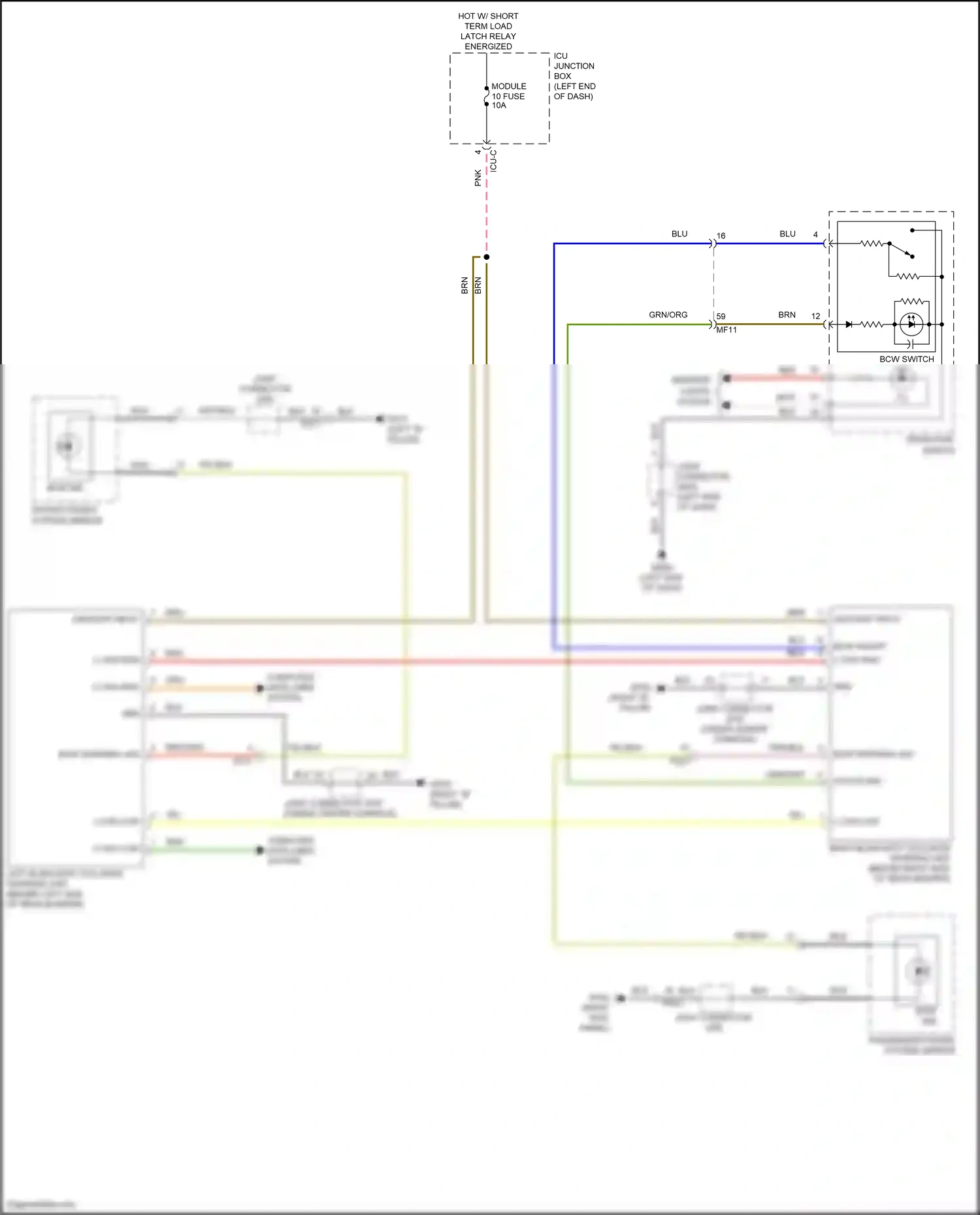 Wiring diagram bcw switch for Hyundai Santa Fe IV (2018-2021) (1 of 1)