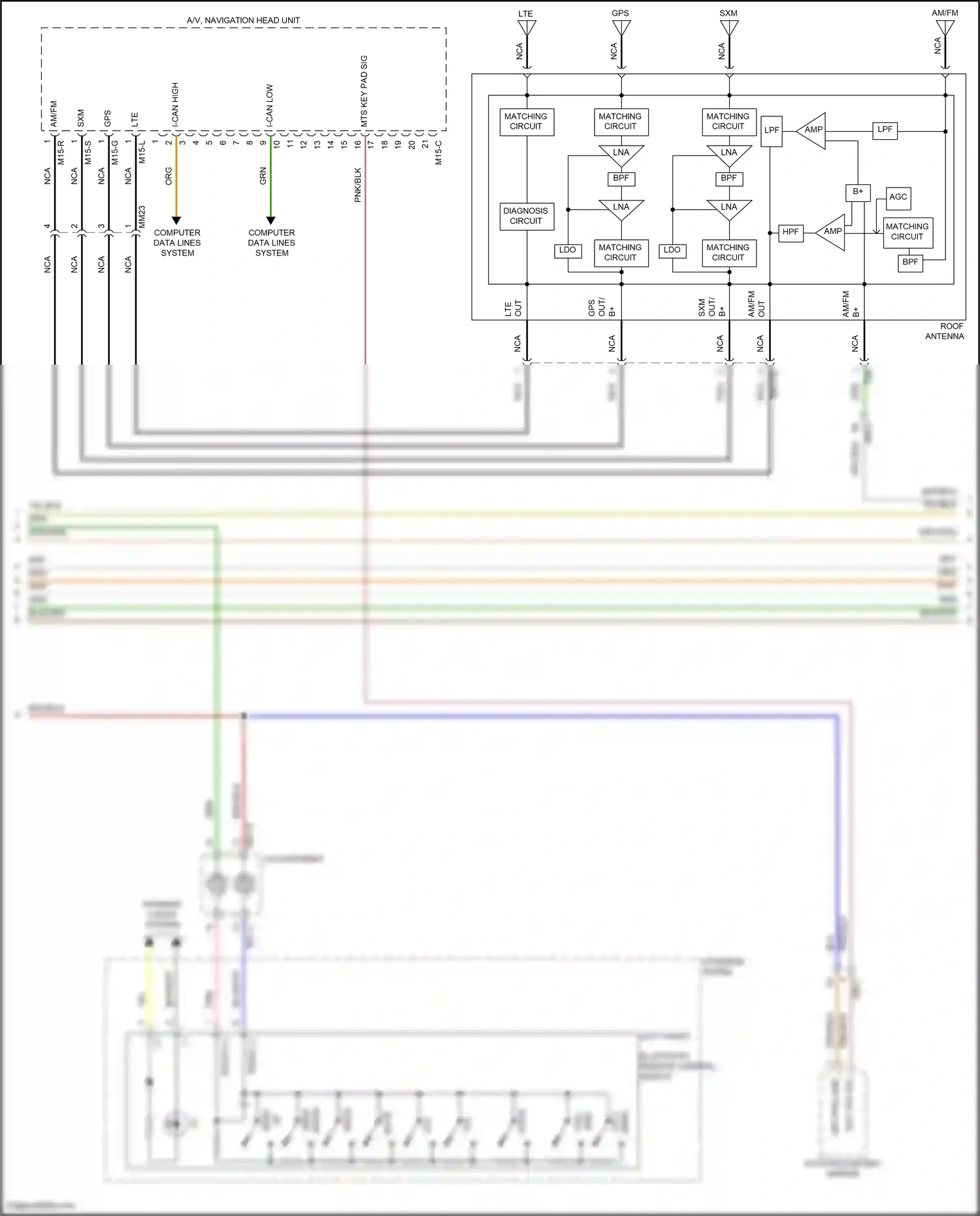 Wiring diagram computer data lines system for Hyundai Santa Fe IV (2018-2021) (55 of 74)