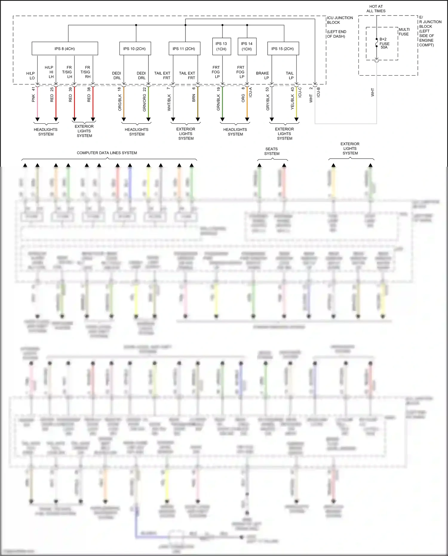 Wiring diagram computer data lines system for Hyundai Santa Fe IV (2018-2021) (25 of 74)