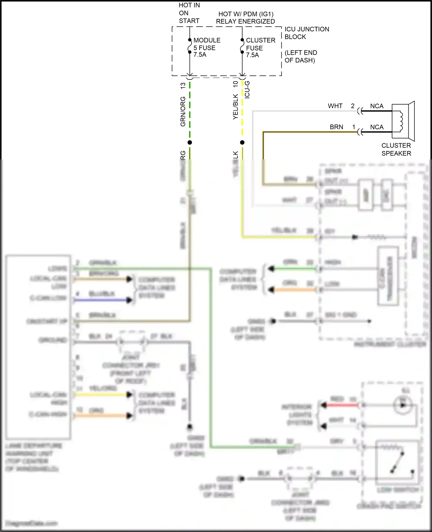 Wiring diagram computer data lines system for Hyundai Santa Fe IV (2018-2021) (54 of 74)