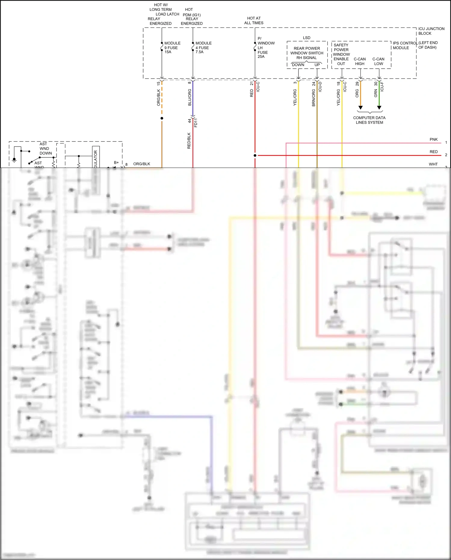 Wiring diagram computer data lines system for Hyundai Santa Fe IV (2018-2021) (49 of 74)
