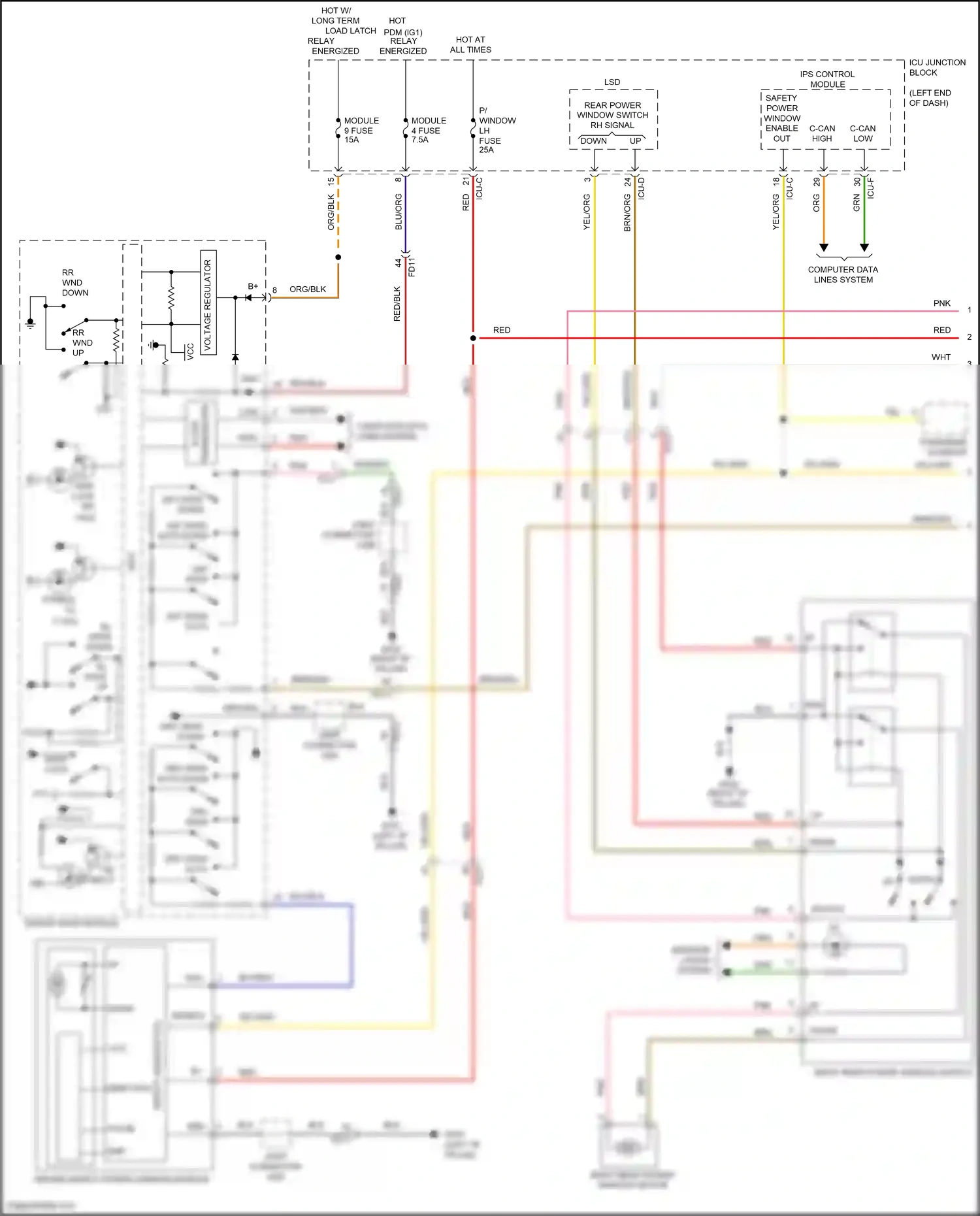 Wiring diagram computer data lines system for Hyundai Santa Fe IV (2018-2021) (50 of 74)