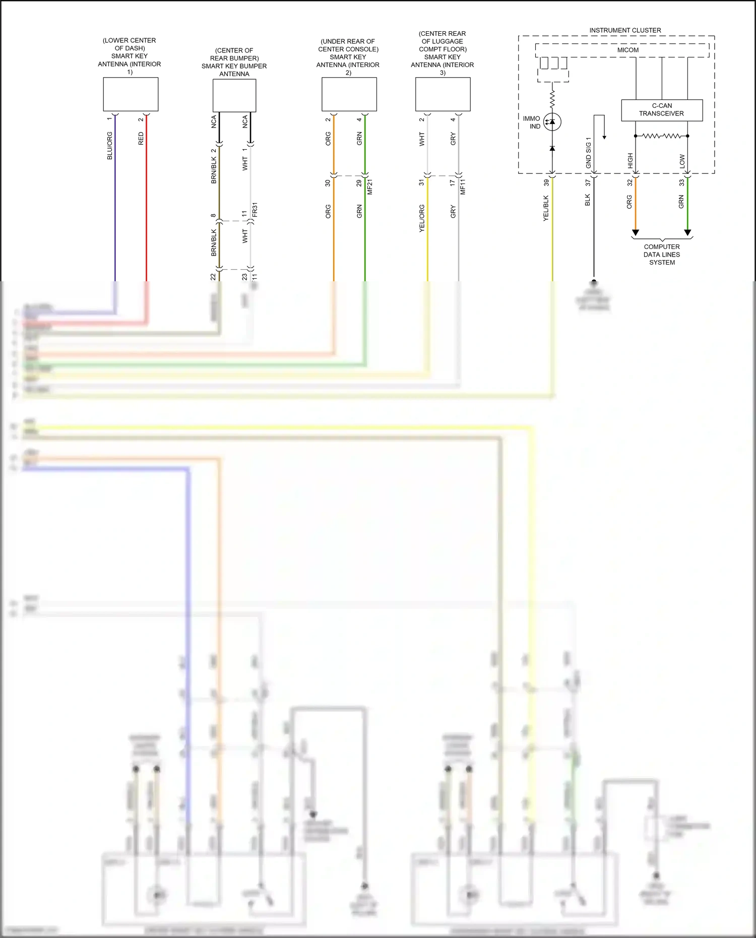 Wiring diagram computer data lines system for Hyundai Santa Fe IV (2018-2021) (46 of 74)