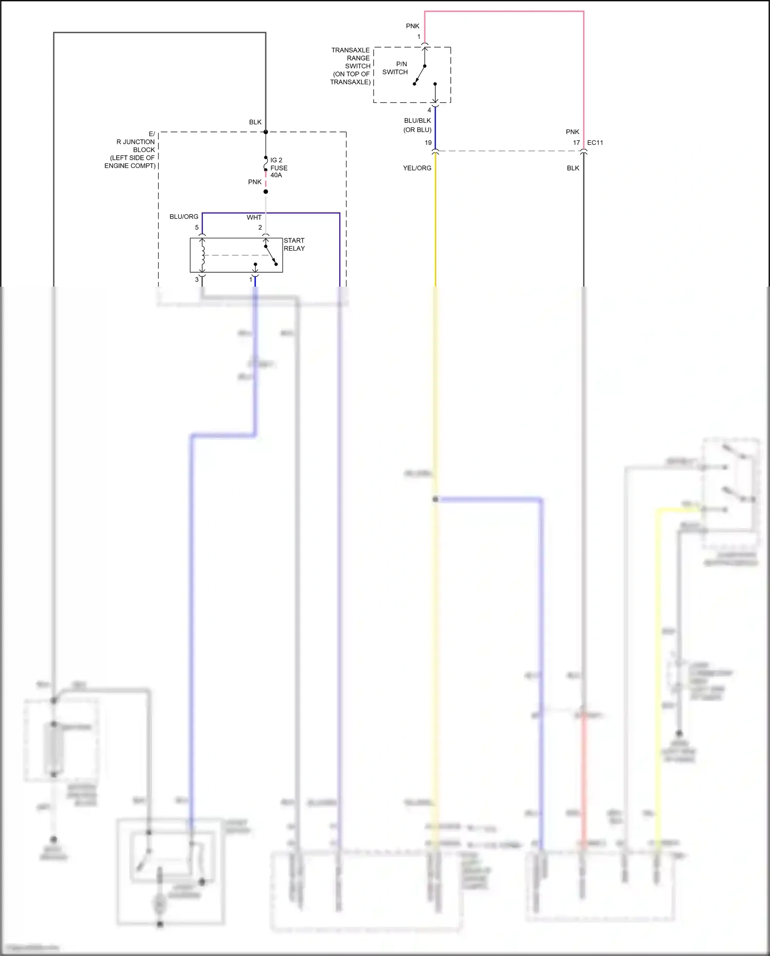 Wiring diagram control switch for Hyundai Santa Fe IV (2018-2021) (2 of 2)
