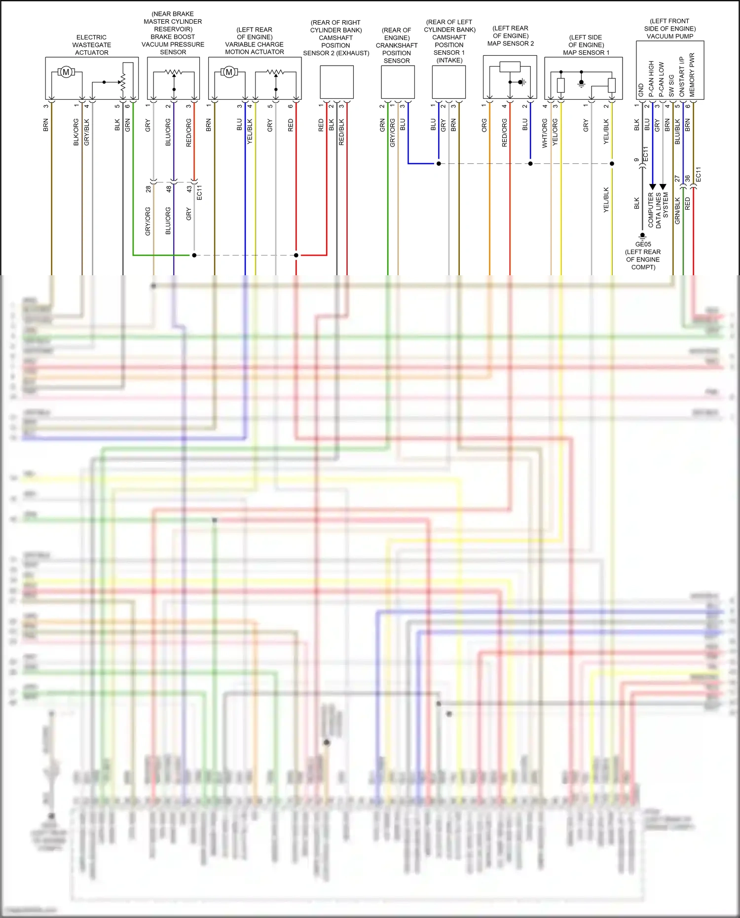 Wiring diagram data lines for Hyundai Santa Fe IV (2018-2021) (1 of 3)