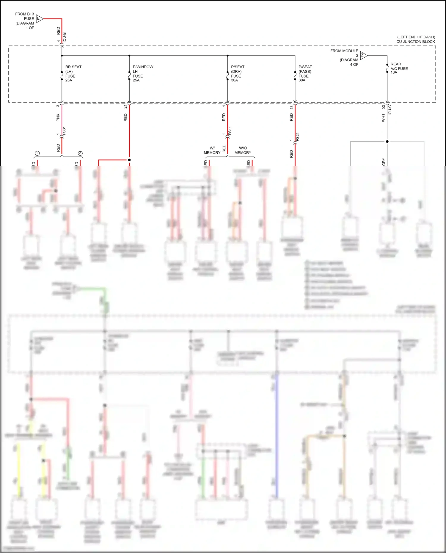 Wiring diagram data link connector for Hyundai Santa Fe IV (2018-2021) (3 of 4)