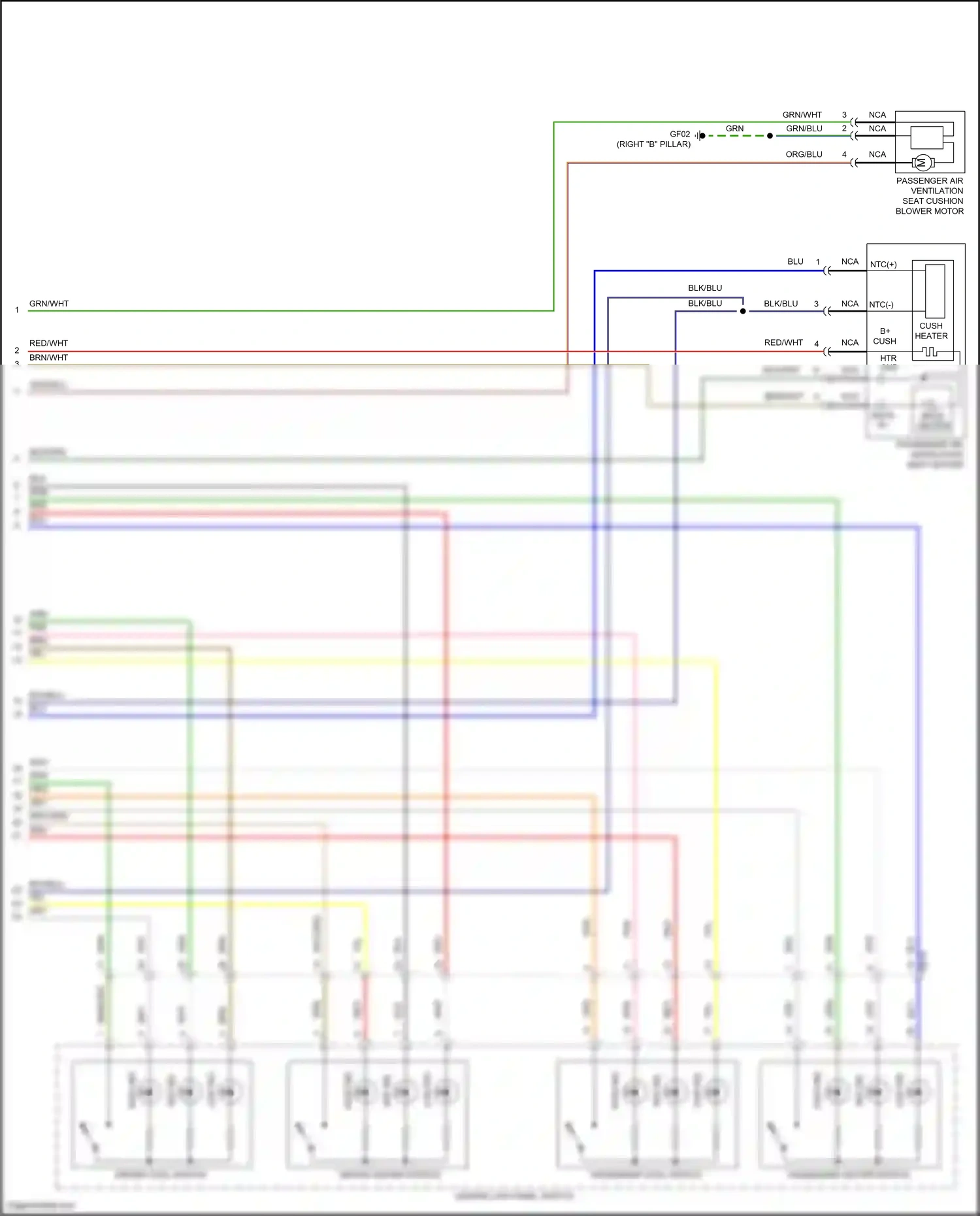 Wiring diagram driver cool switch for Hyundai Santa Fe IV (2018-2021) (1 of 1)