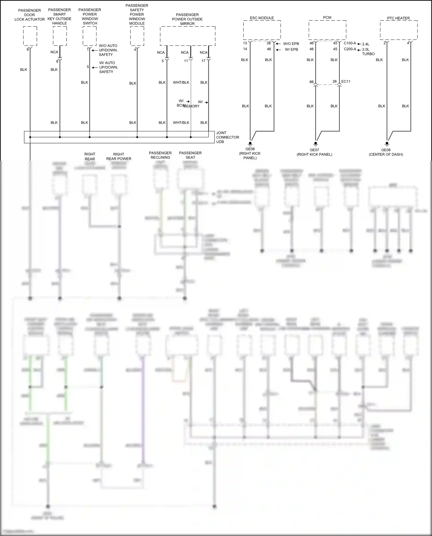 Wiring diagram driver ims switch for Hyundai Santa Fe IV (2018-2021) (3 of 6)