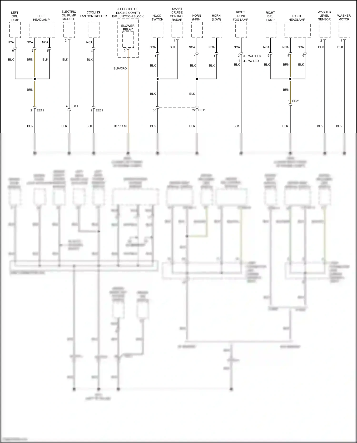 Wiring diagram driver ims switch for Hyundai Santa Fe IV (2018-2021) (2 of 6)