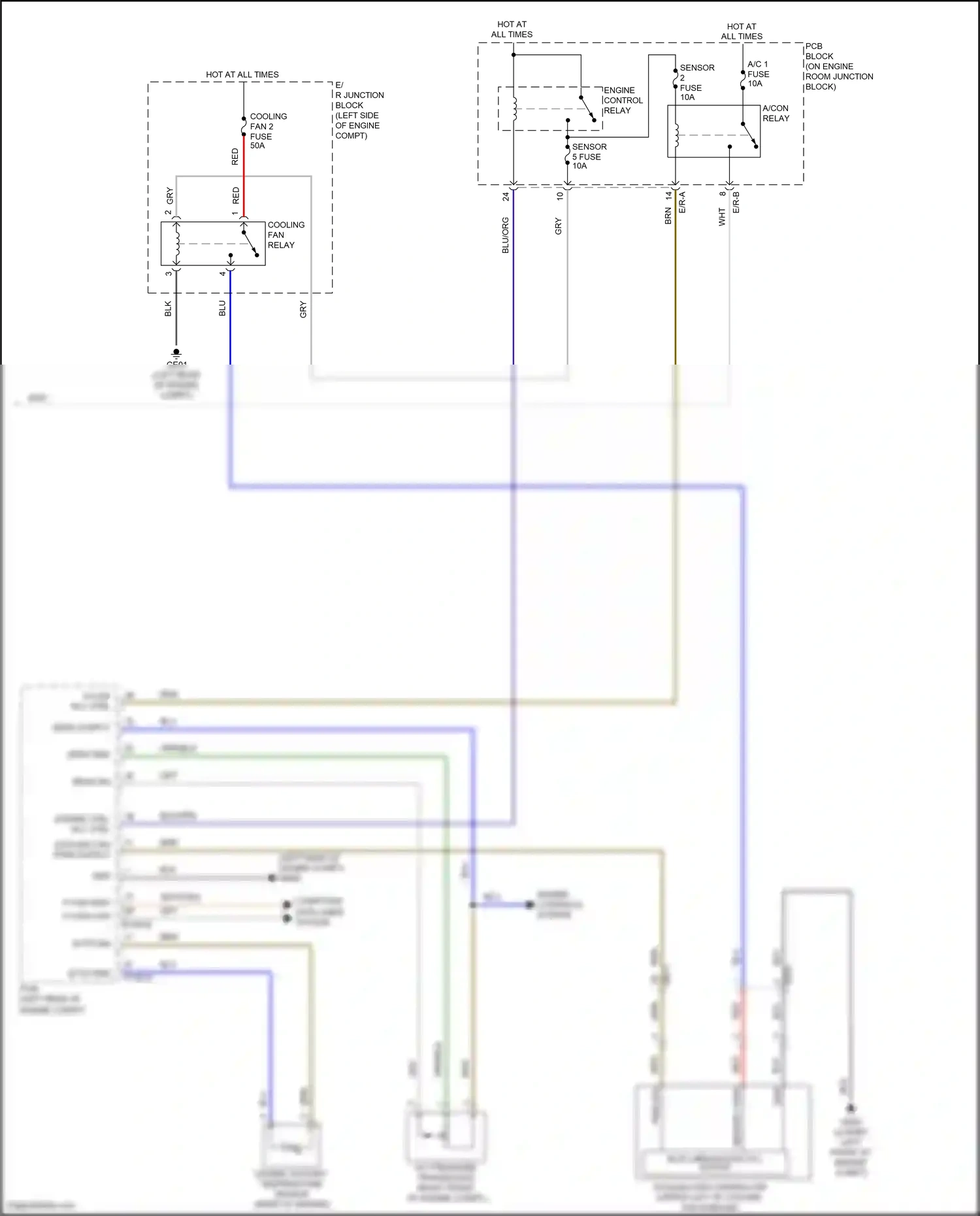 Wiring diagram engine control relay for Hyundai Santa Fe IV (2018-2021) (1 of 6)