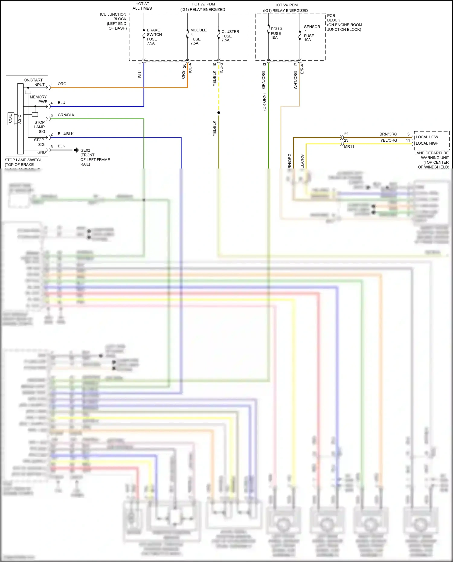 Wiring diagram esc module for Hyundai Santa Fe IV (2018-2021) (4 of 11)