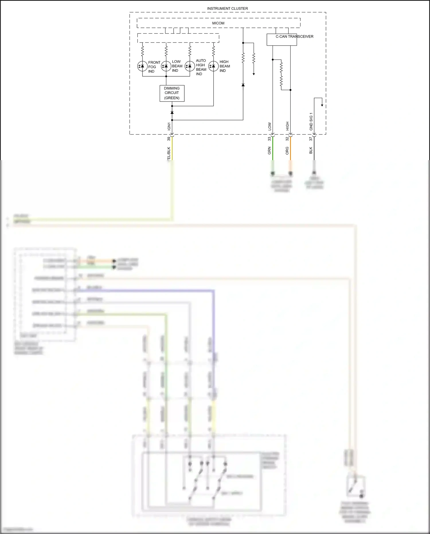 Wiring diagram esc module for Hyundai Santa Fe IV (2018-2021) (2 of 11)
