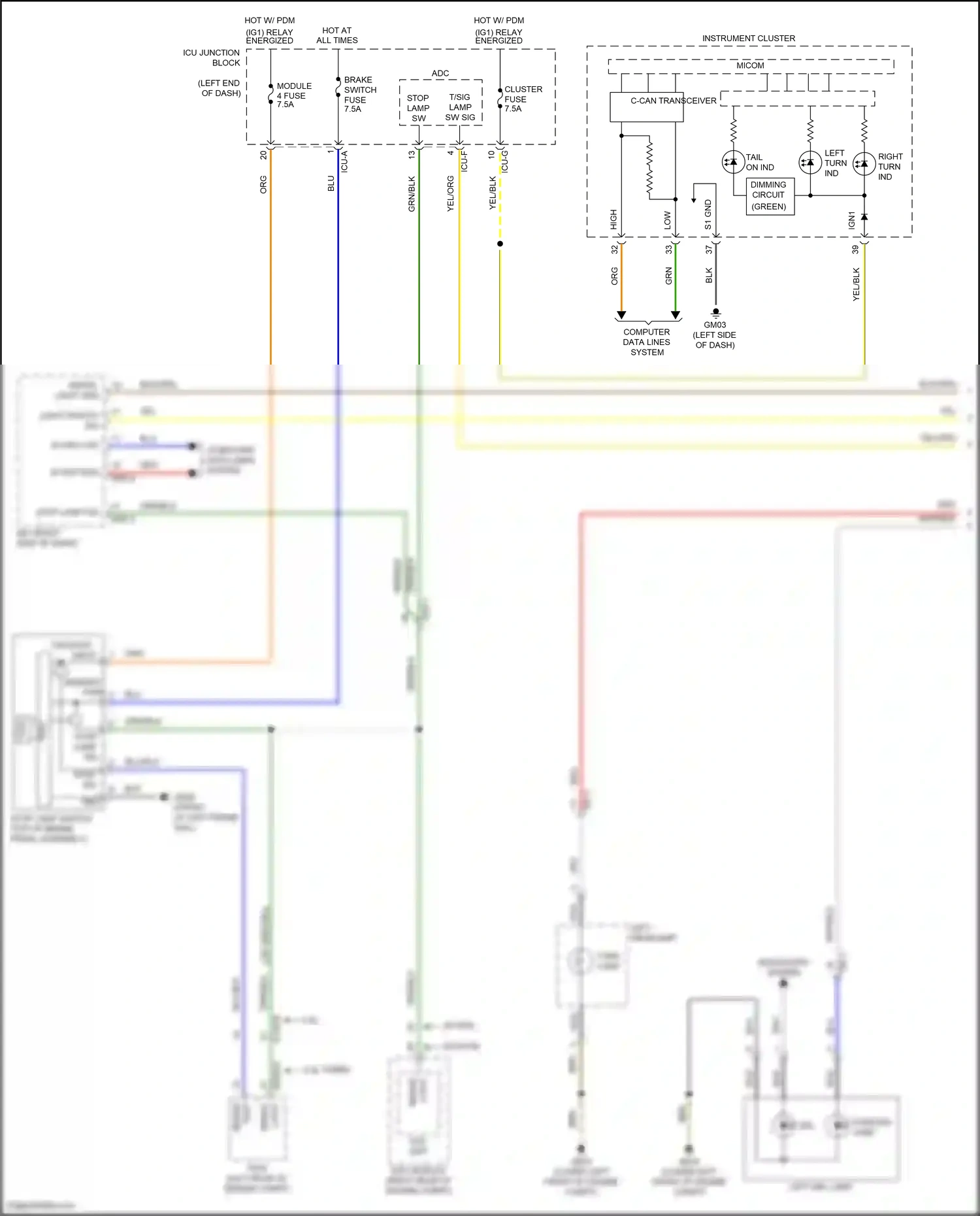 Wiring diagram esc module for Hyundai Santa Fe IV (2018-2021) (5 of 11)