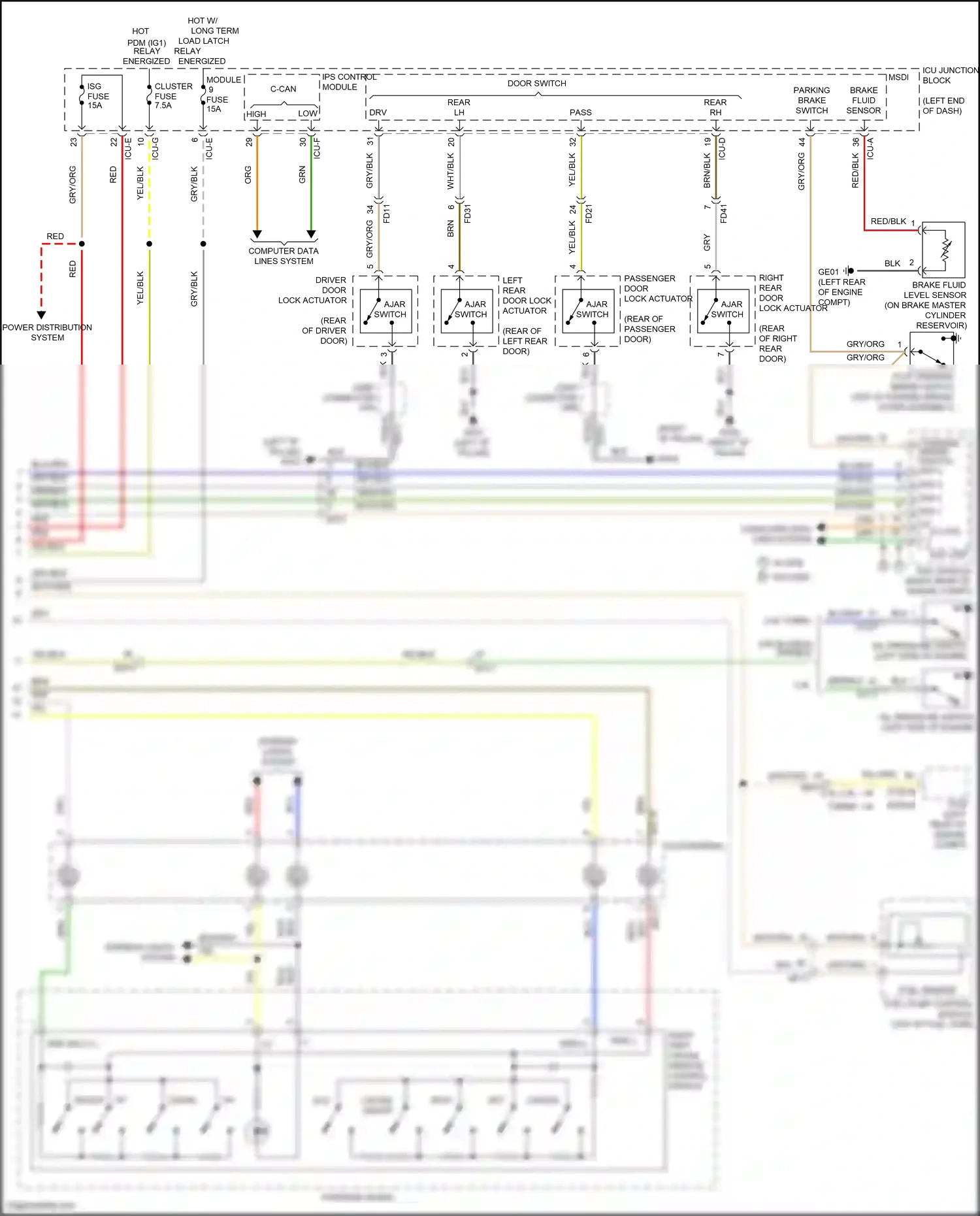 Wiring diagram esc unit esc module for Hyundai Santa Fe IV (2018-2021) (2 of 2)