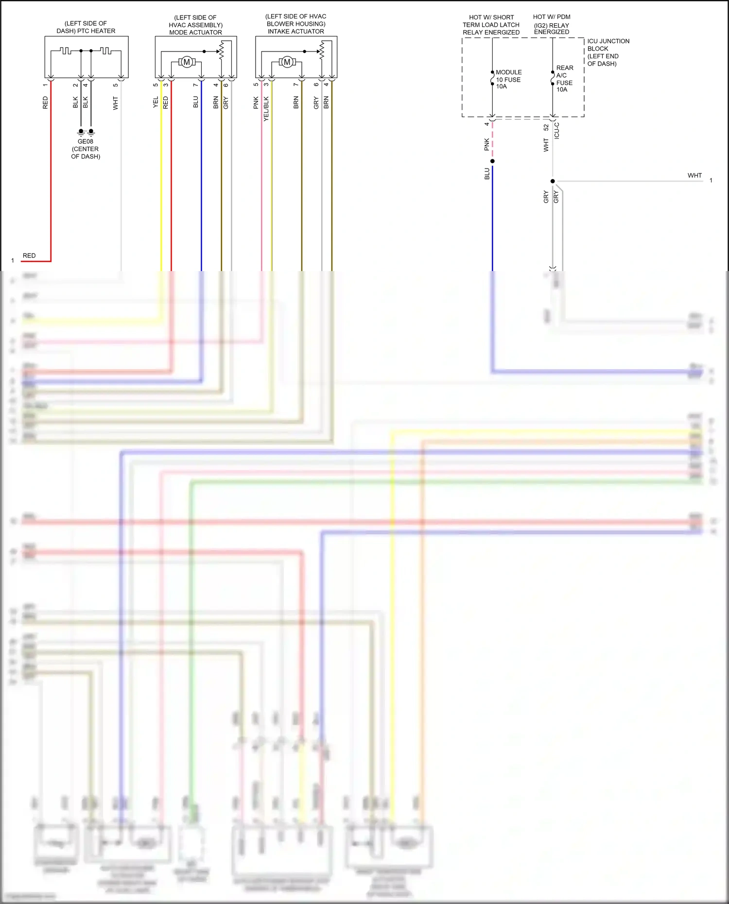 Wiring diagram evaporator sensor for Hyundai Santa Fe IV (2018-2021) (1 of 2)