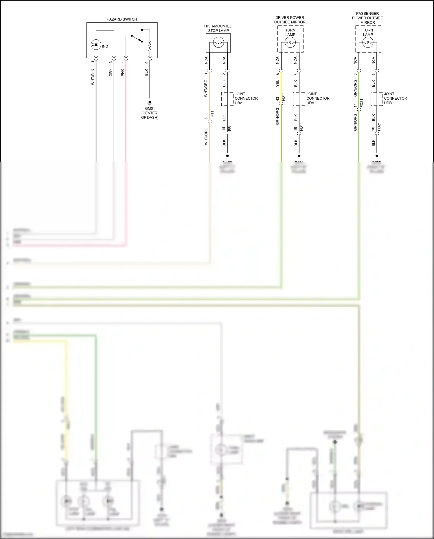 Wiring diagram headlights system for Hyundai Santa Fe IV (2018-2021) (3 of 5)