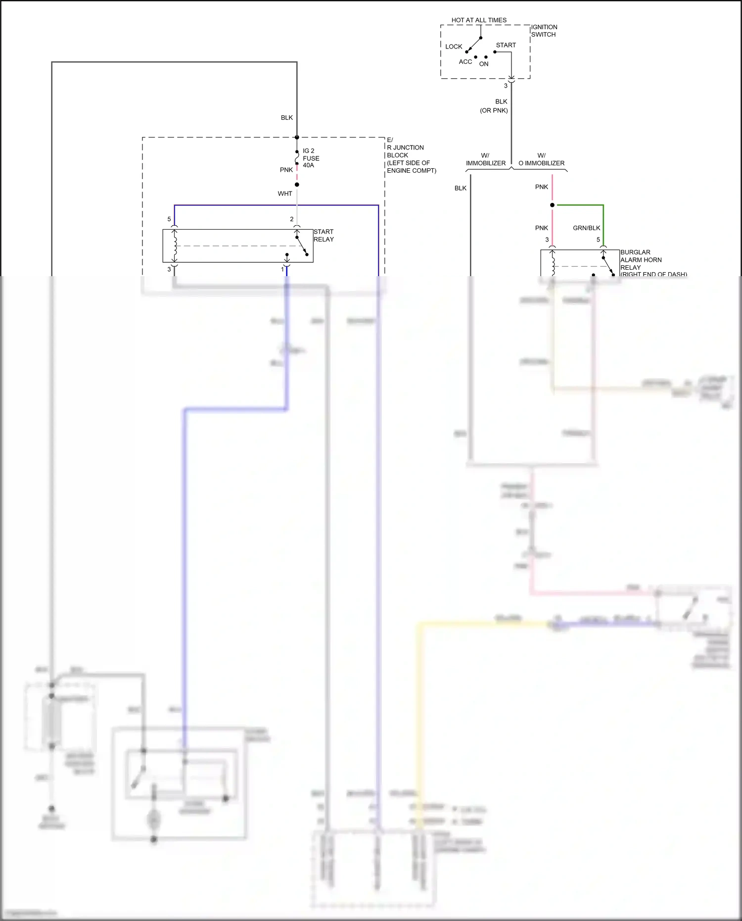 Wiring diagram ignition switch for Hyundai Santa Fe IV (2018-2021) (1 of 1)