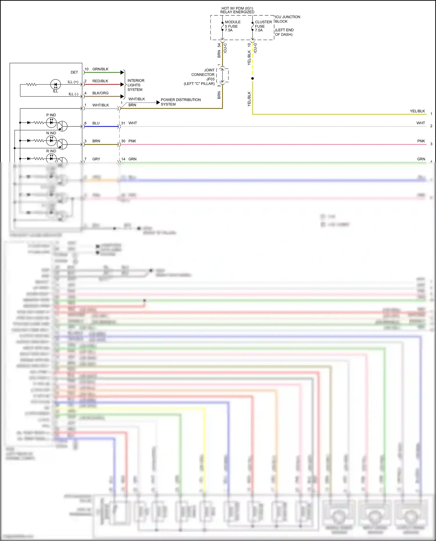 Wiring diagram input spd sig for Hyundai Santa Fe IV (2018-2021) (1 of 3)
