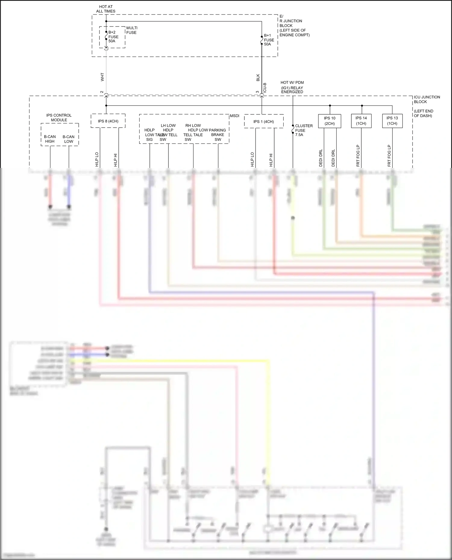 Wiring diagram ips control module for Hyundai Santa Fe IV (2018-2021) (14 of 34)