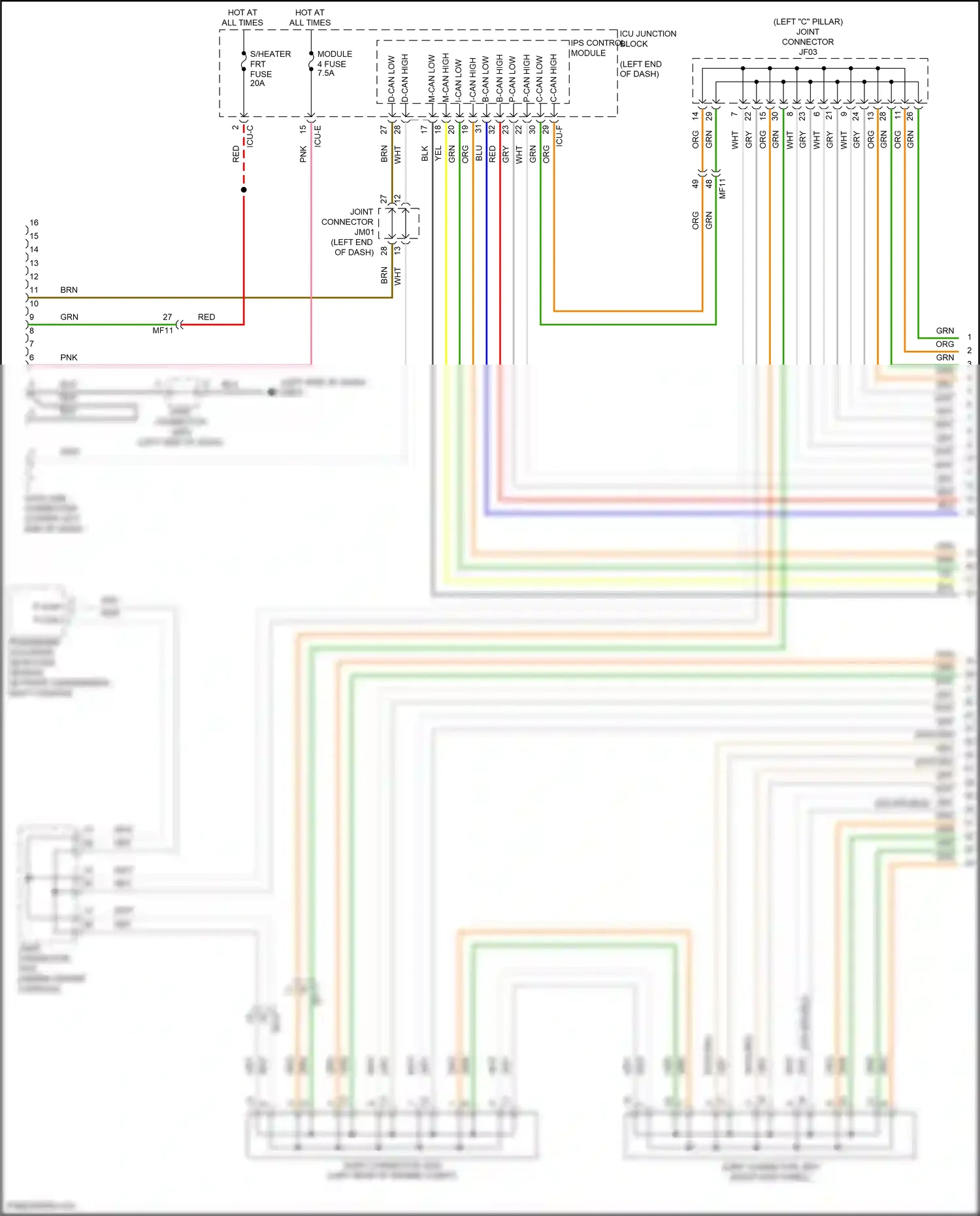 Wiring diagram ips control module for Hyundai Santa Fe IV (2018-2021) (13 of 34)