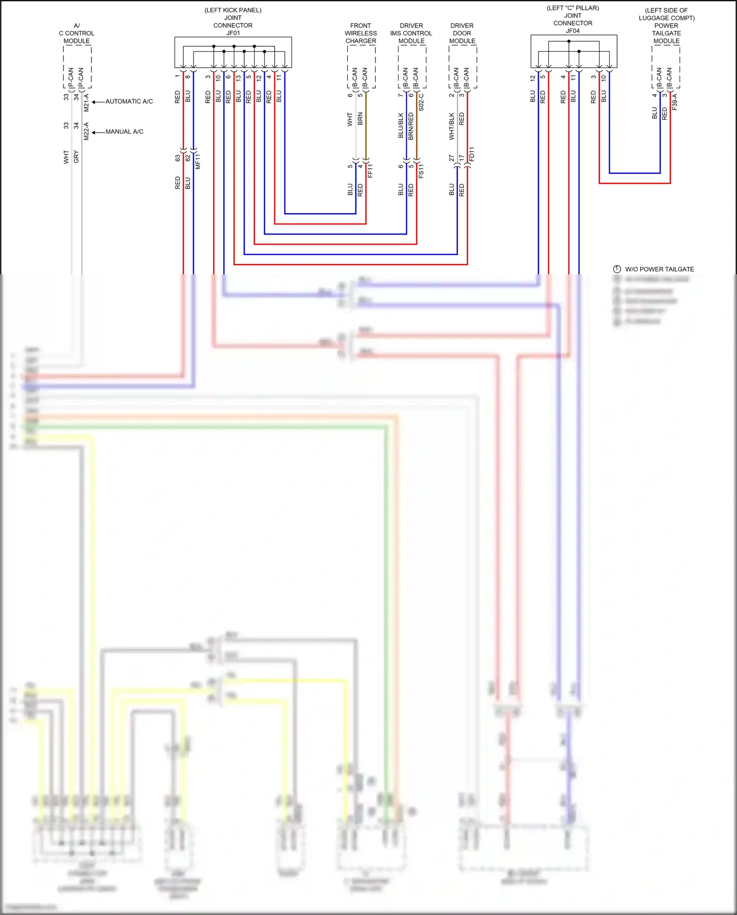 Wiring diagram left "c" pillar) for Hyundai Santa Fe IV (2018-2021) (14 of 33)