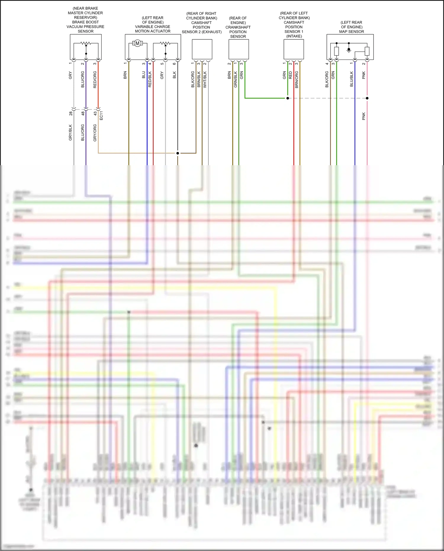Wiring diagram map sensor for Hyundai Santa Fe IV (2018-2021) (1 of 1)