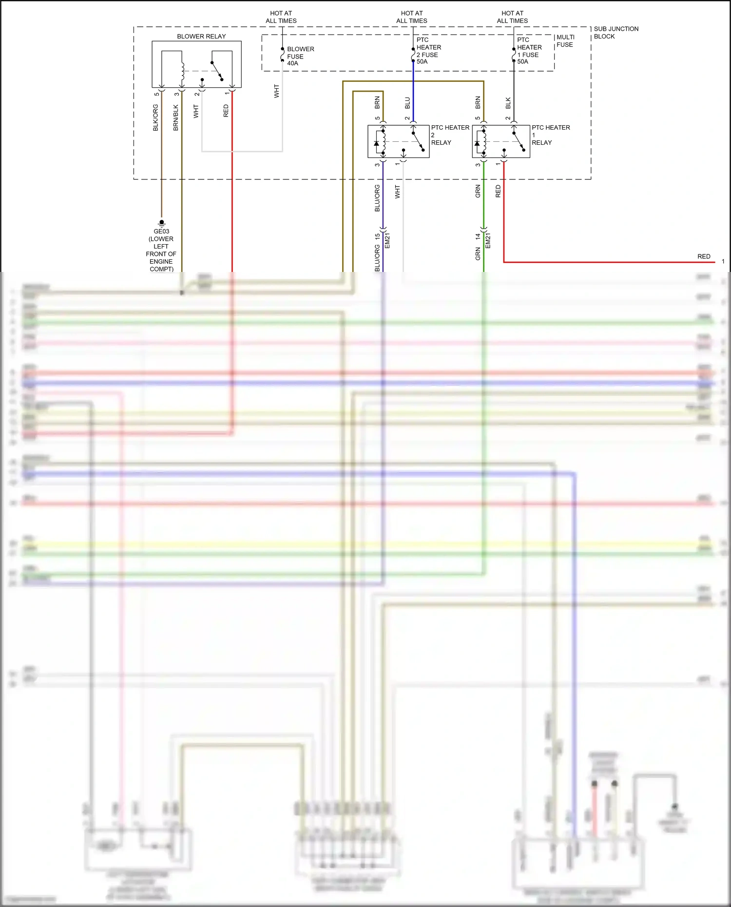 Wiring diagram on input for Hyundai Santa Fe IV (2018-2021) (6 of 13)