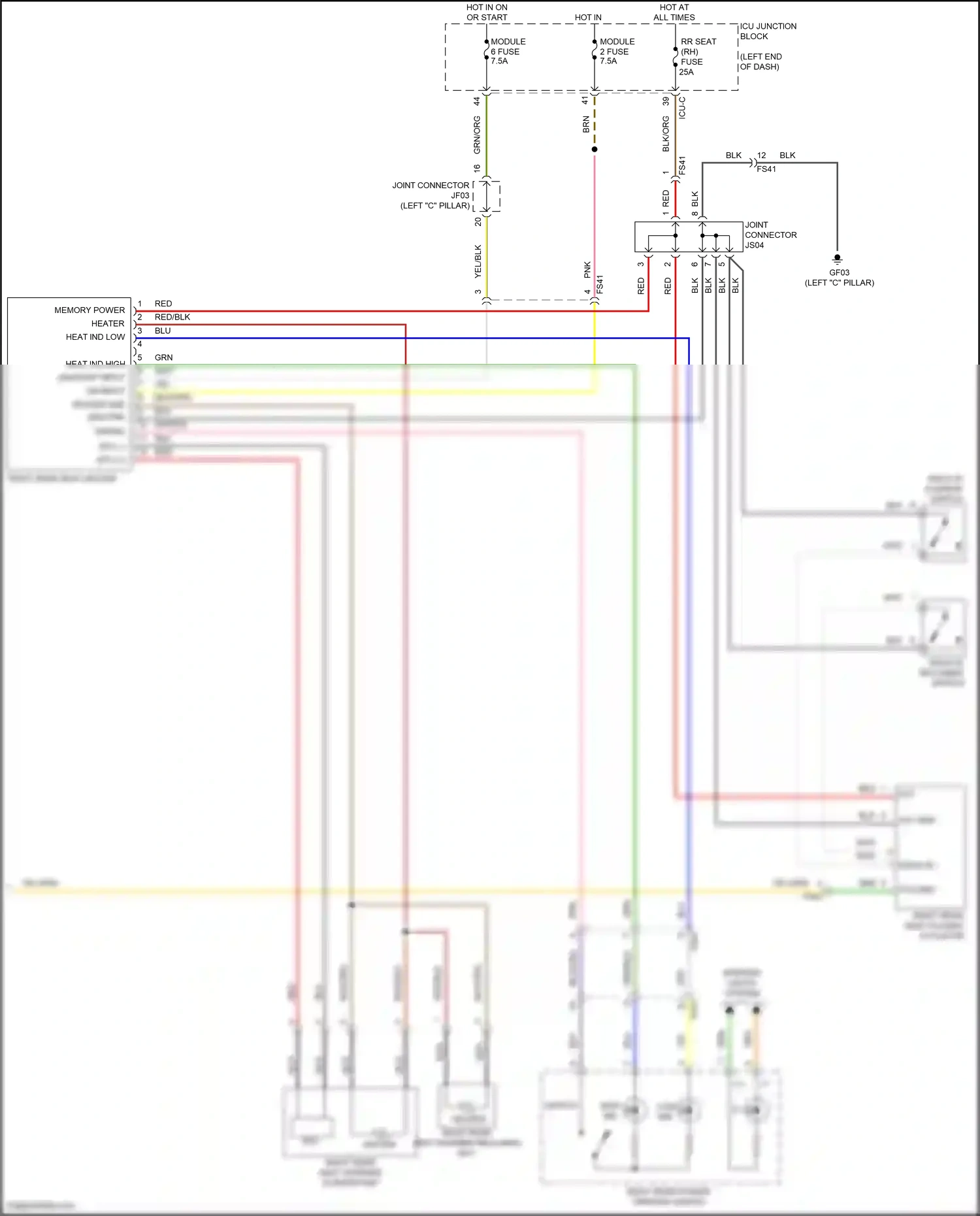 Wiring diagram on/start input for Hyundai Santa Fe IV (2018-2021) (19 of 25)