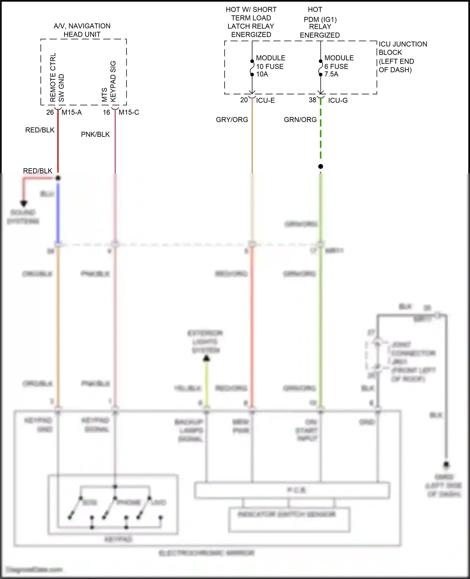 Wiring diagram remote ctrl- for Hyundai Santa Fe IV (2018-2021) (1 of 1)