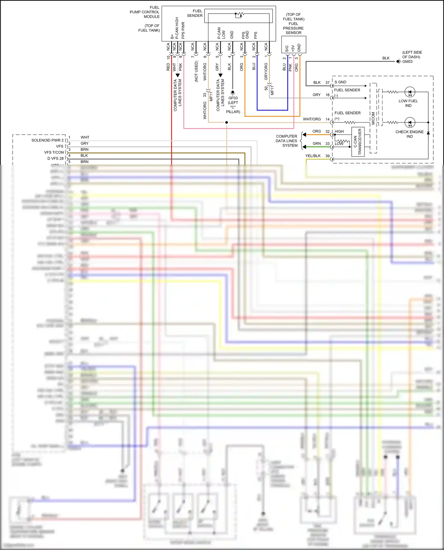 Wiring diagram select switch for Hyundai Santa Fe IV (2018-2021) (2 of 3)