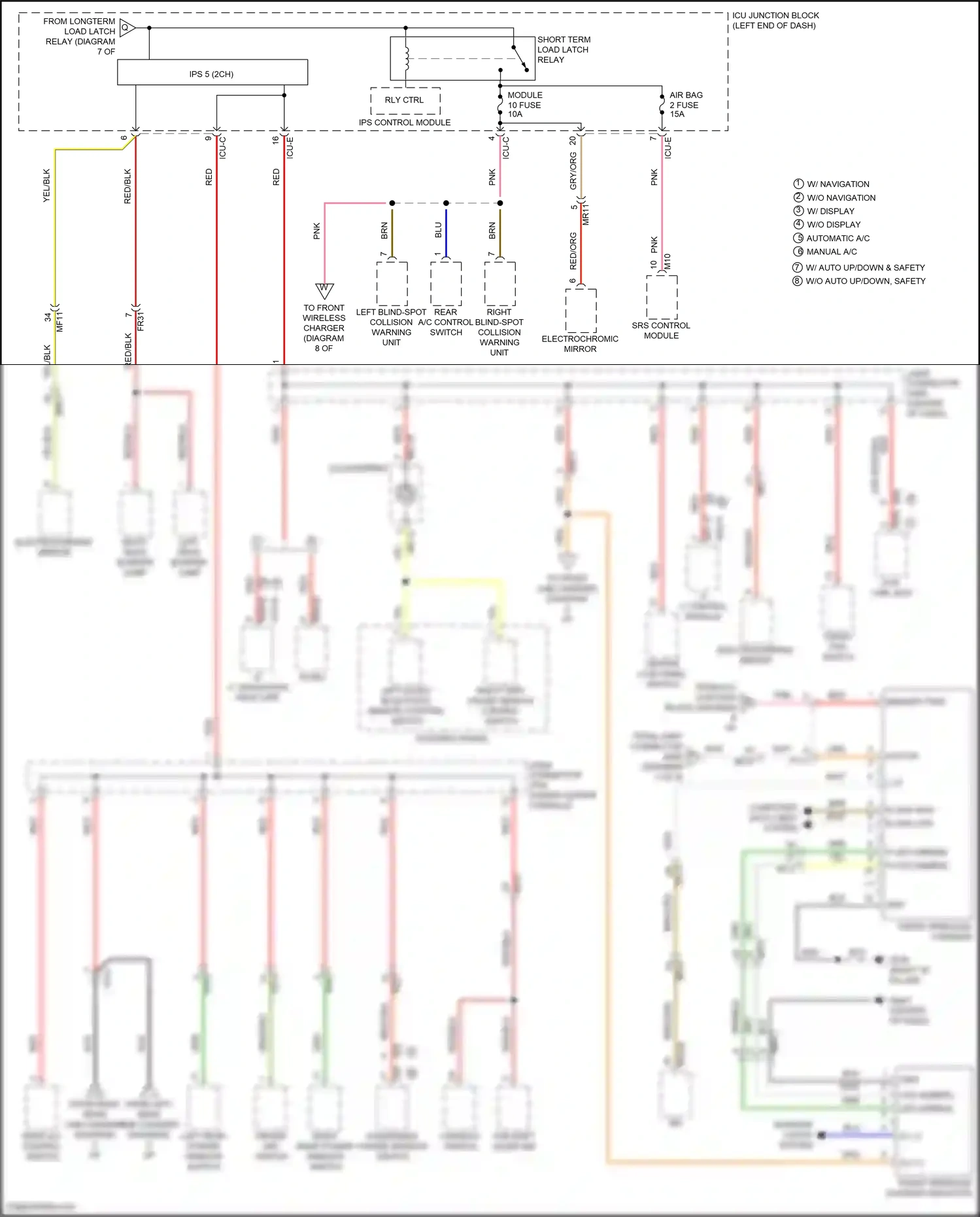 Wiring diagram srs control module for Hyundai Santa Fe IV (2018-2021) (3 of 6)