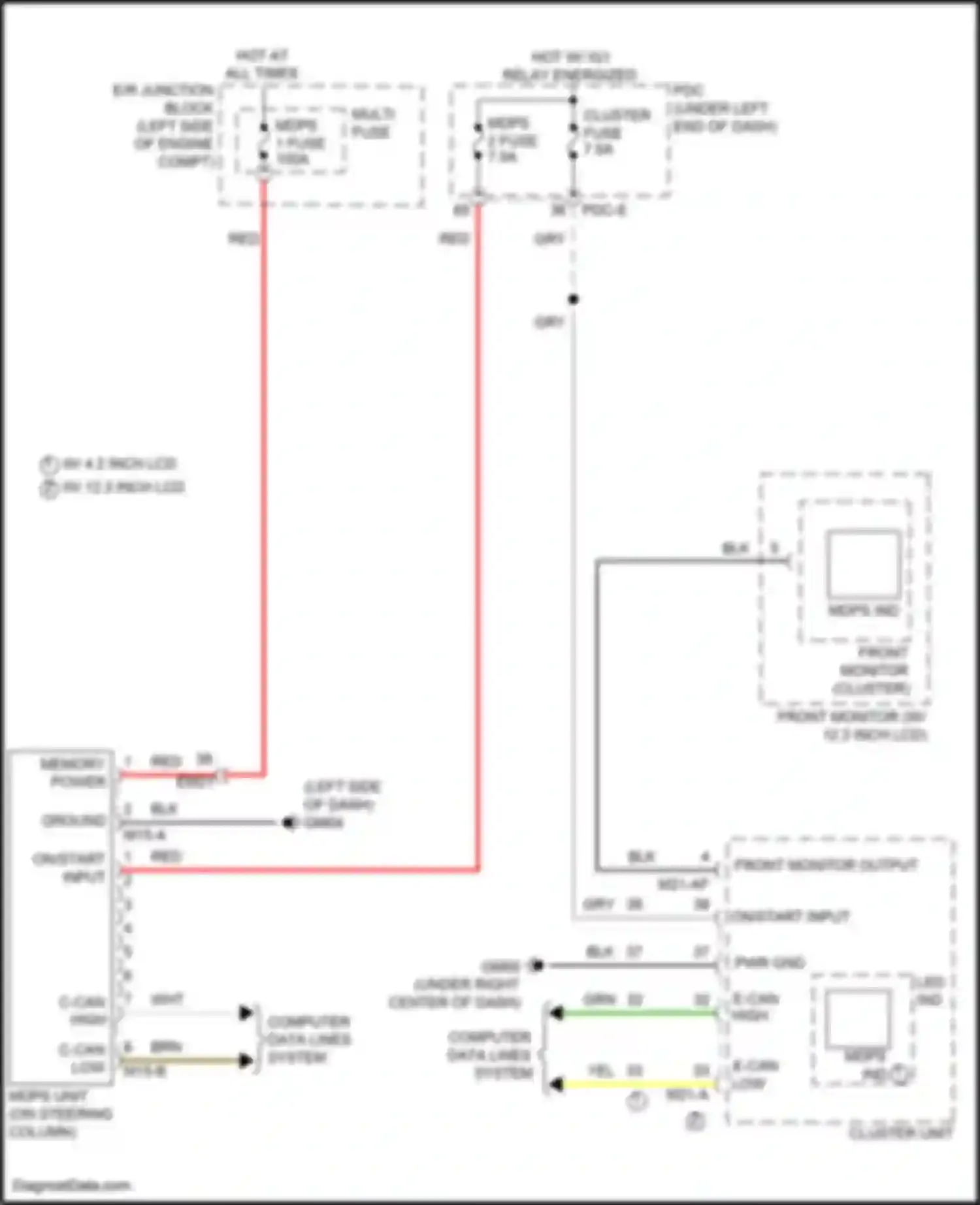 Santa Fe Hyundai V (2023-2024): Electronic power steering circuit