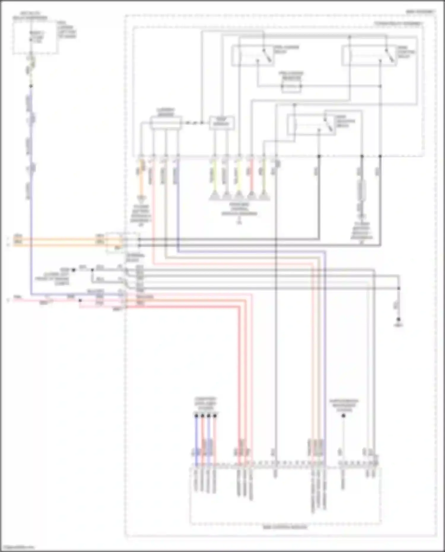 Santa Fe Hyundai V (2023-2024): Wiring diagram engine performance 1.6l turbo hybrid, hybrid control circuit (5 of 7)