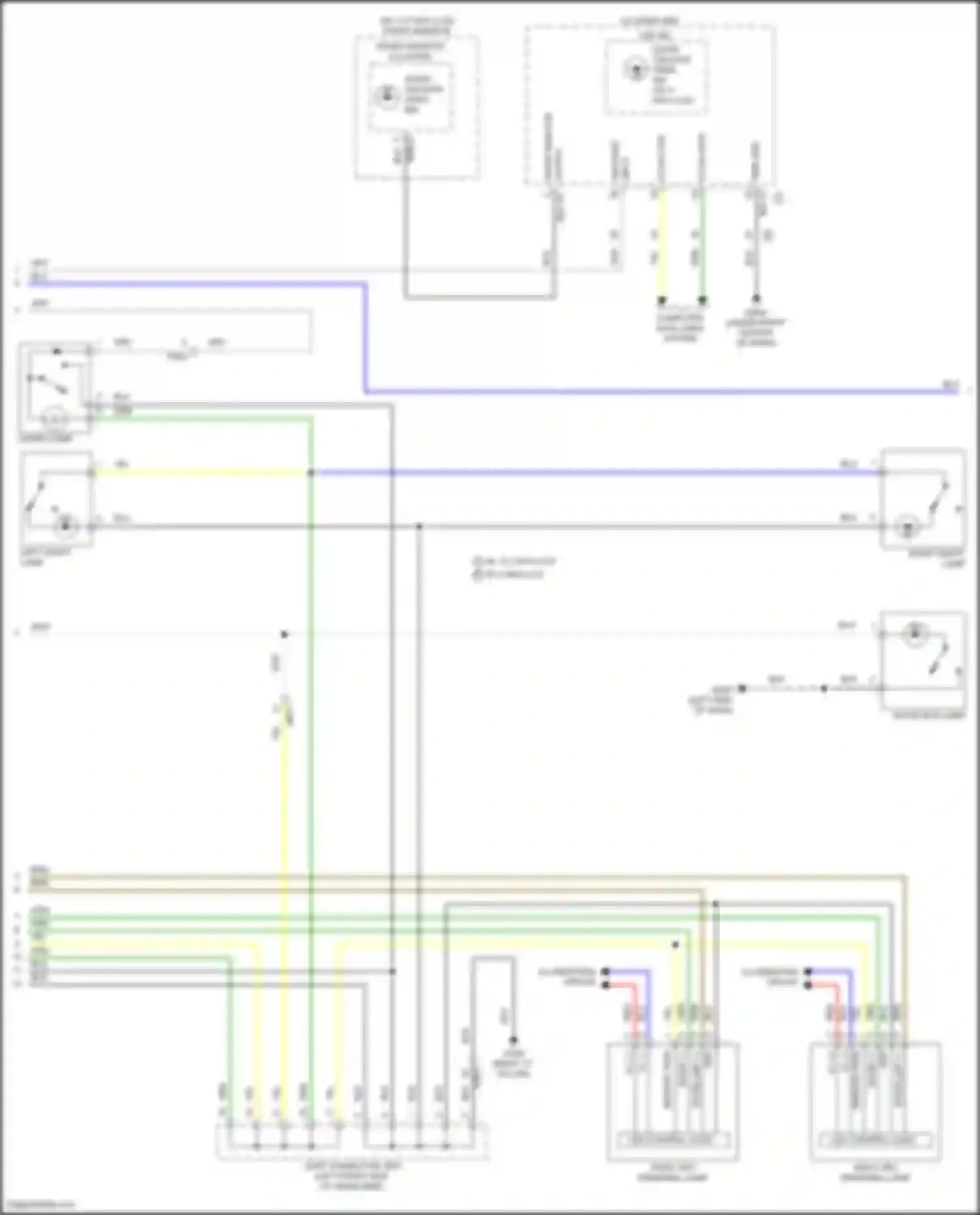 Santa Fe Hyundai V (2023-2024): Courtesy lamps circuit (2 of 3)