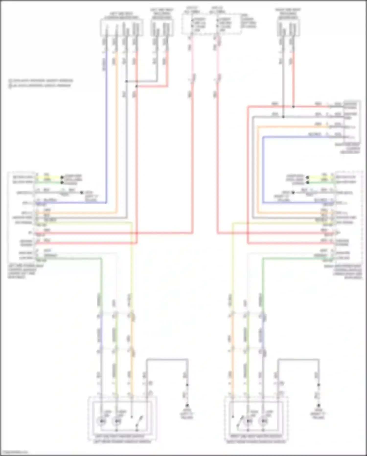 Santa Fe Hyundai V (2023-2024): Rear heated seats circuit, except hybrid