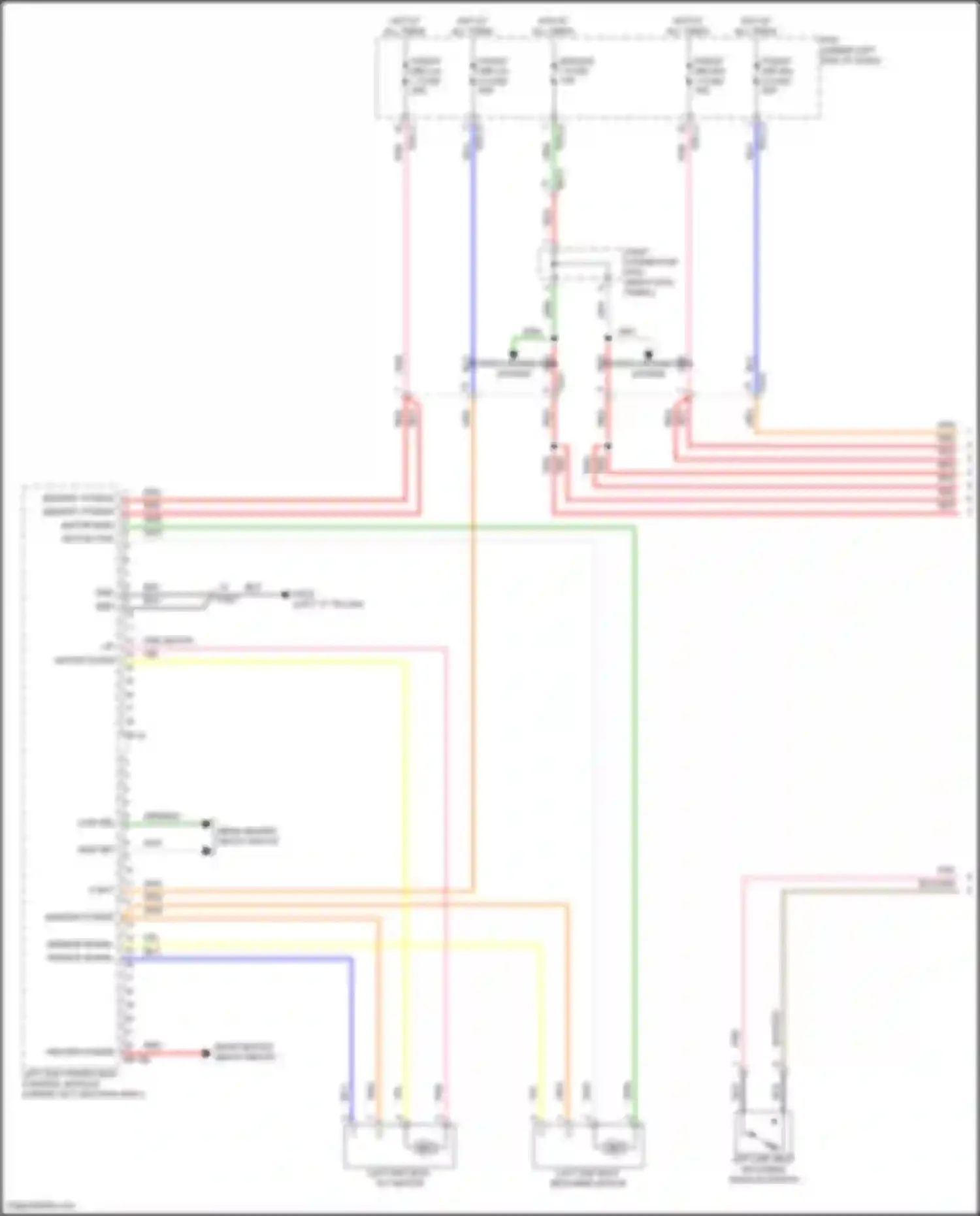 Santa Fe Hyundai V (2023-2024): Rear power seat circuit, except hybrid (1 of 3)
