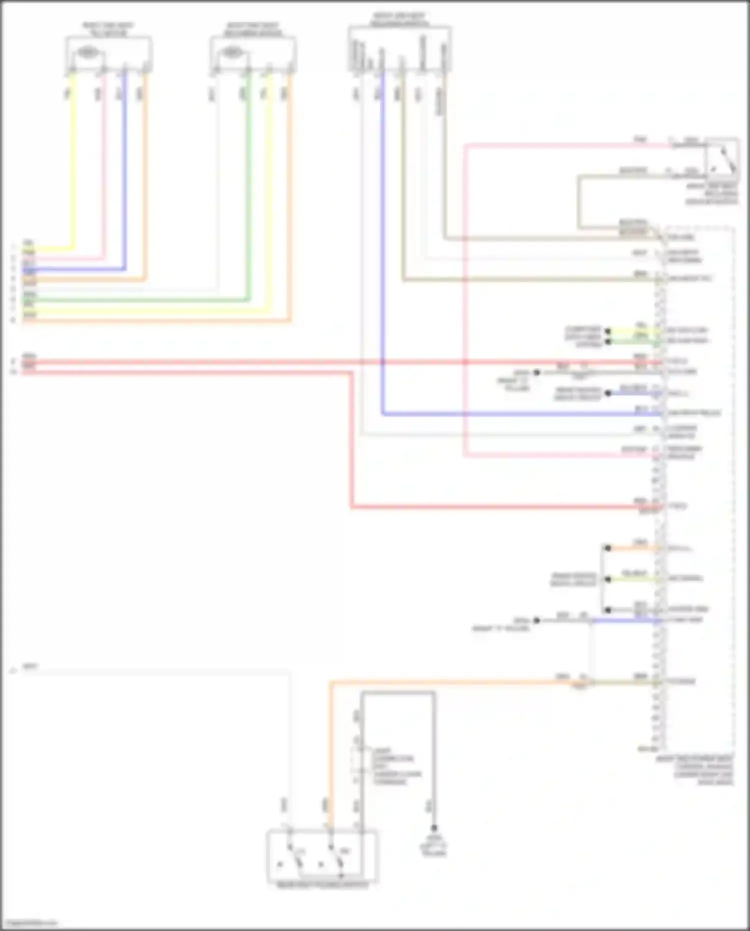 Santa Fe Hyundai V (2023-2024): Rear power seat circuit, except hybrid (3 of 3)