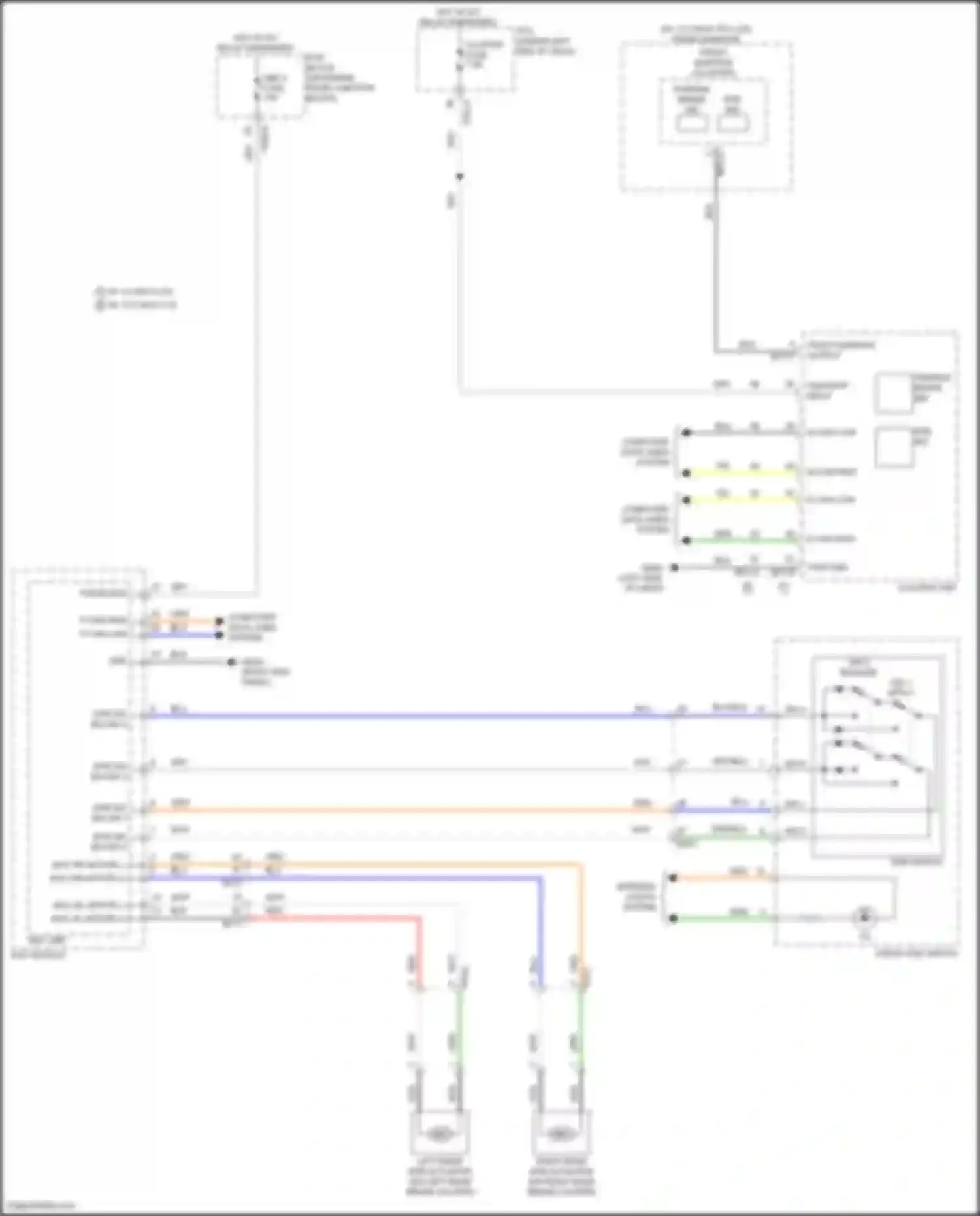 Santa Fe Hyundai V (2023-2024): Electric parking brake circuit, except hybrid